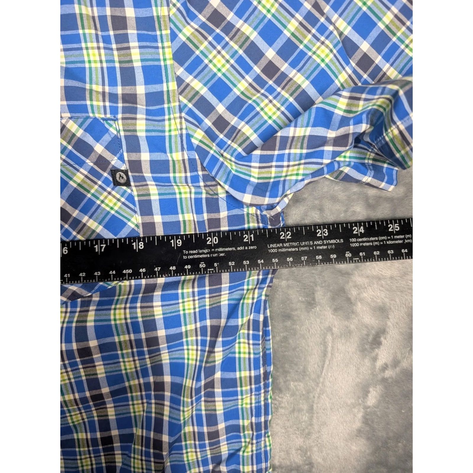 Marmot Marmot Shirt Mens Medium Blue Plaid Short Sleeve Button Up Casual Outdoor Size US M / EU 48-50 / 2 - 3 Thumbnail