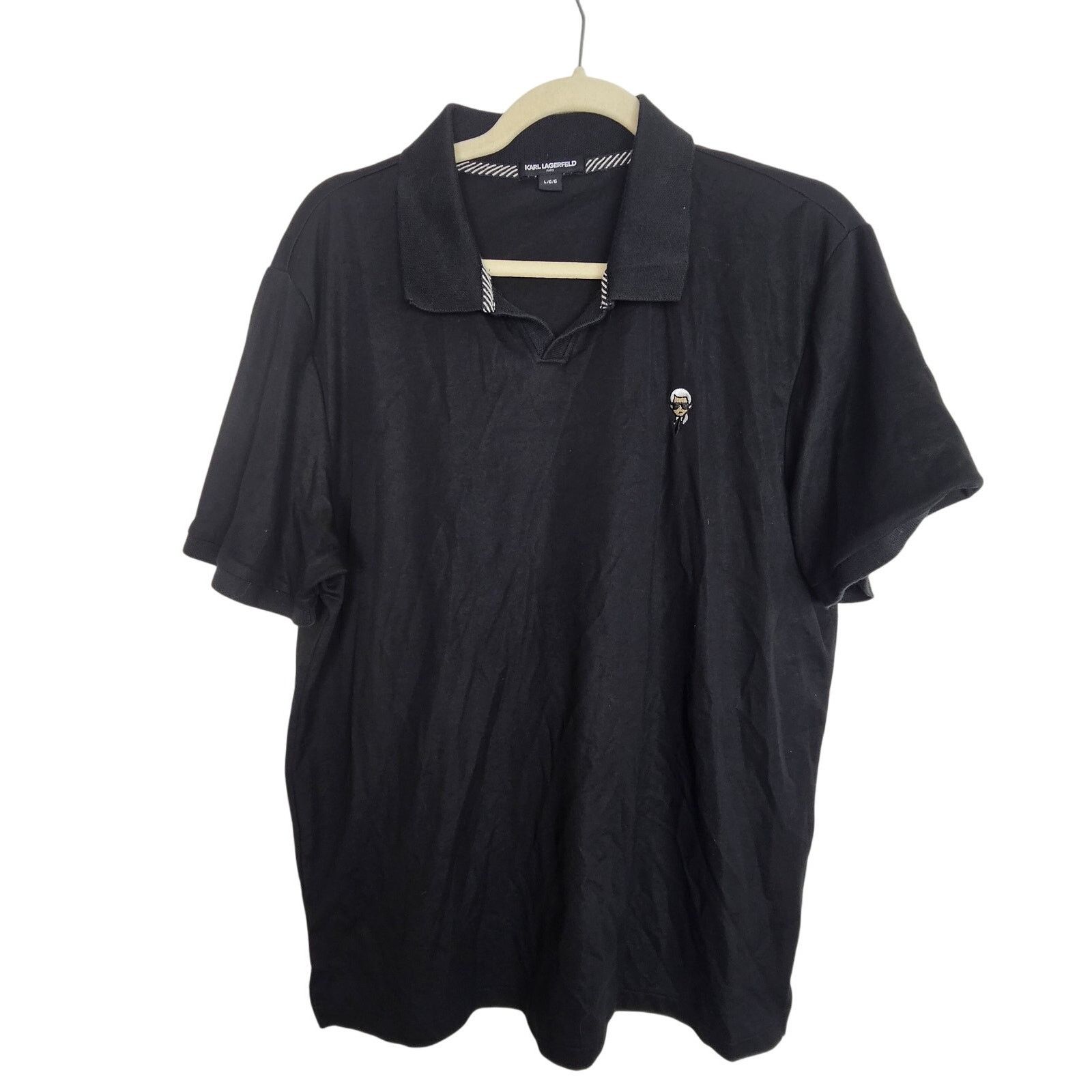 Karl Lagerfeld Karl Lagerfeld Mens Polo Shirt L Classic Minimalist Stretch Size US L / EU 52-54 / 3 - 1 Thumbnail