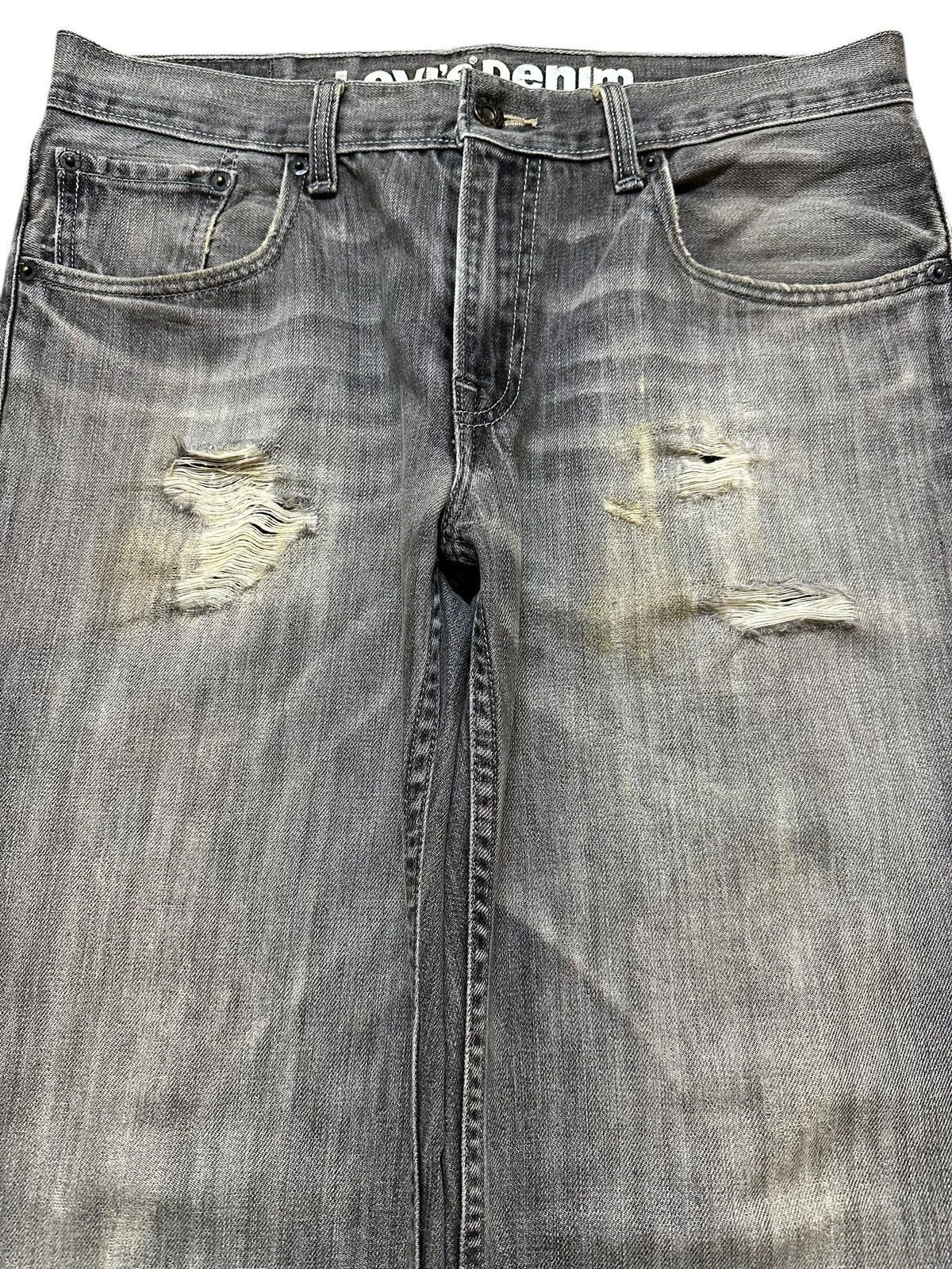 Levi's Vintage 90s Levis 502 Faded Wash Distress Style Loose Jeans Size US 32 / EU 48 - 3 Thumbnail