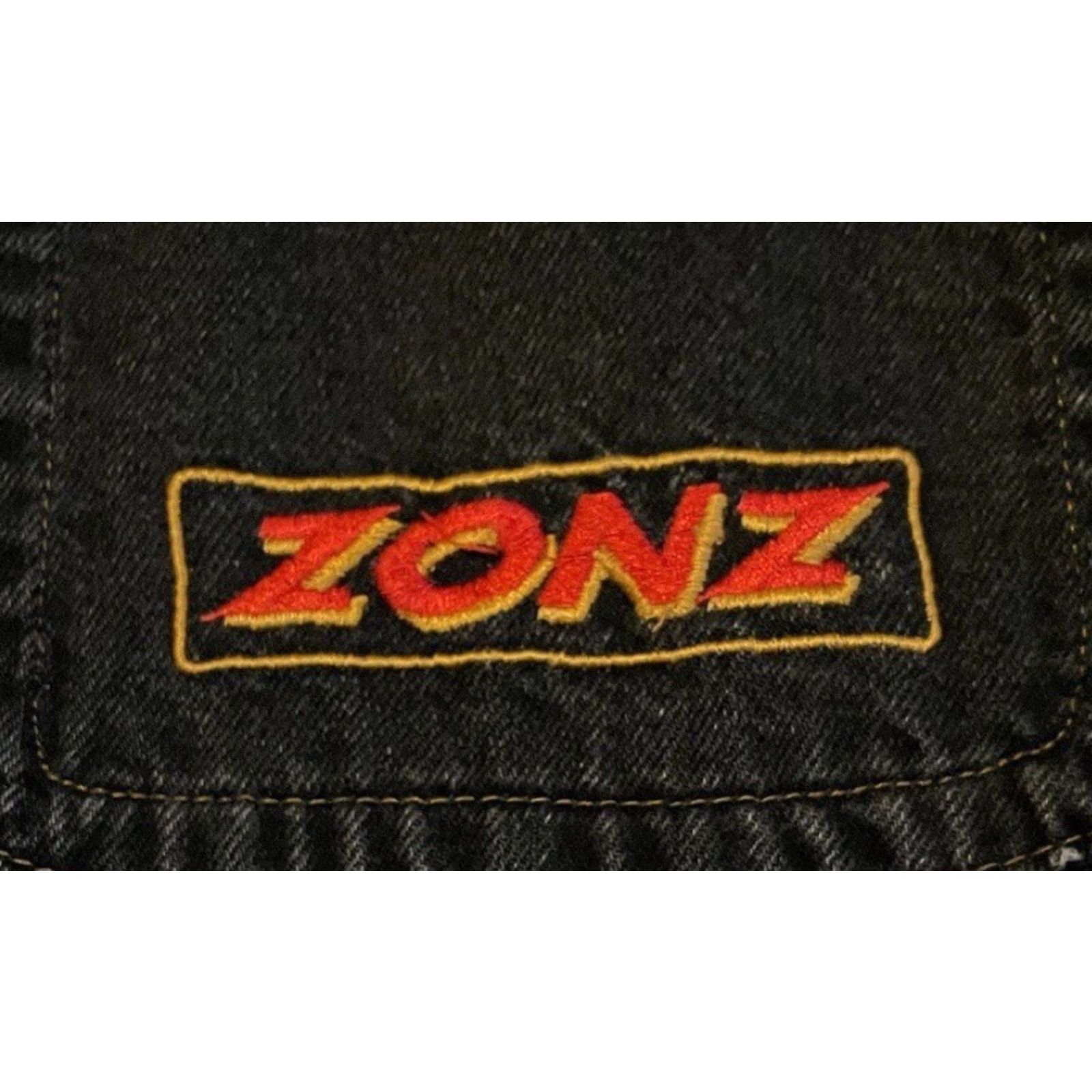 Vintage VINTAGE Zonz Jeans 12 25/25 Black Wide-Leg 90s Y2K Grunge Punk Skate Rave USA Big Pockets Women Jeans Size 34" / US 12 / IT 48 - 3 Thumbnail