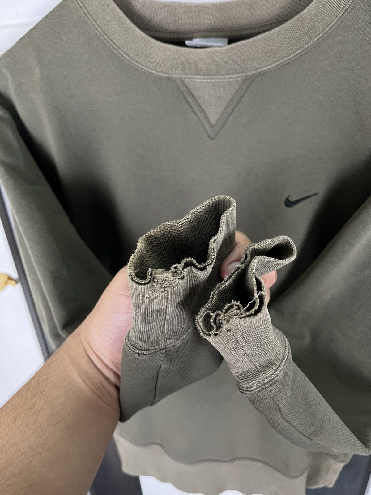 Vintage Nike Small Swoosh Olive Green