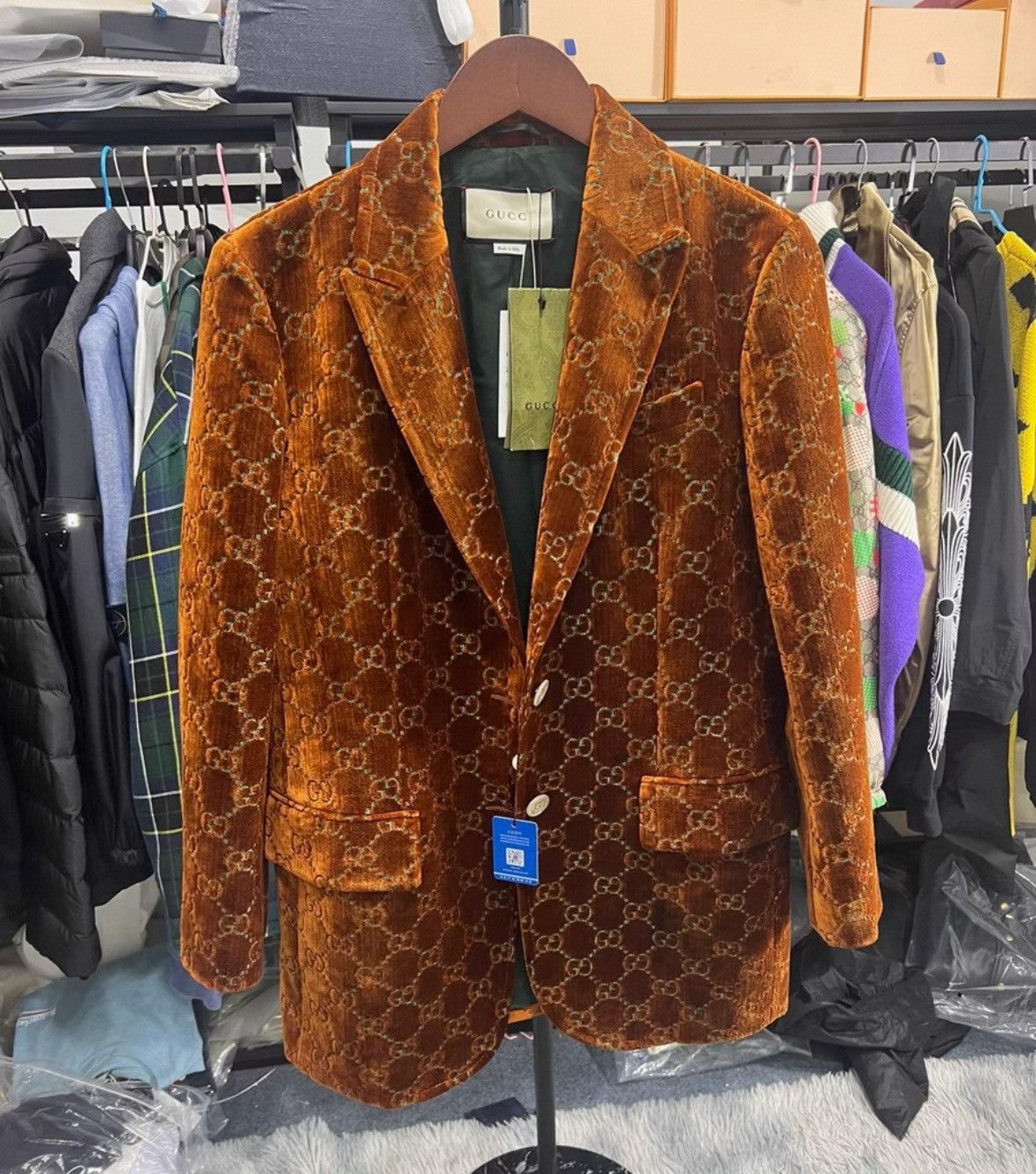 Gucci GucciBrown full-print pattern logo jacket 2503-Nextarrow Size US S / EU 44-46 / 1 - 1 Thumbnail