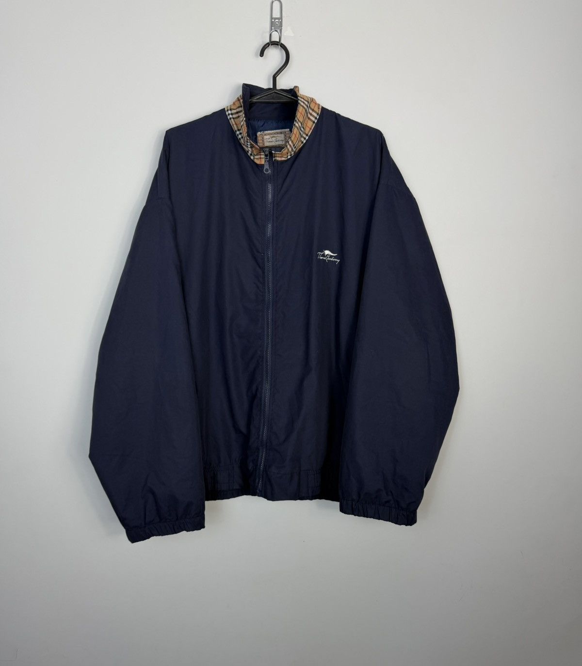 Burberry Thomas Burberry Vintage 90's Zipped Plaid Collar Jacket Size US XXL / EU 58 / 5 - 1 Thumbnail