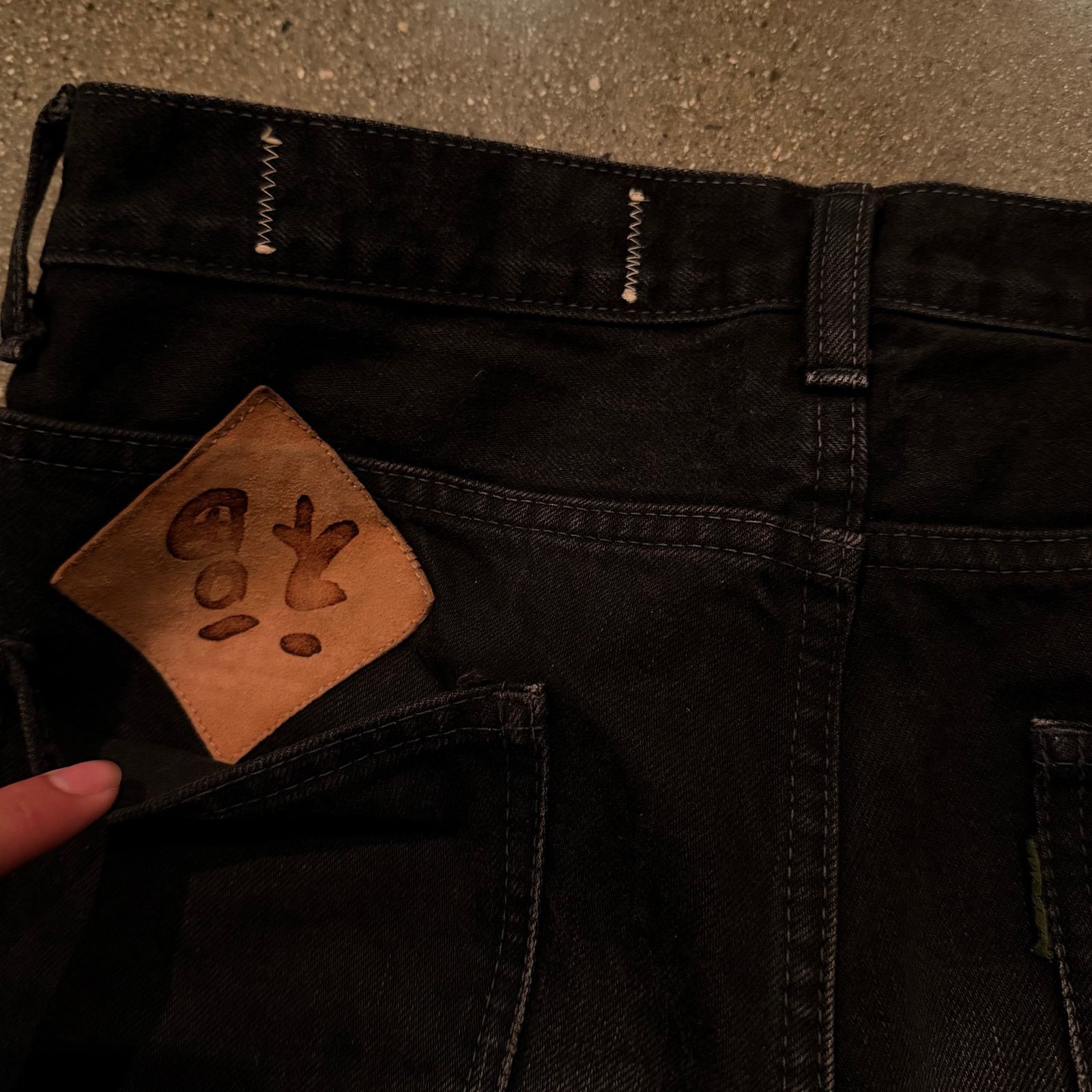 Kapital Kapital toshikiyo hirata black washed denim jeans patch Size US 29 - 8 Thumbnail