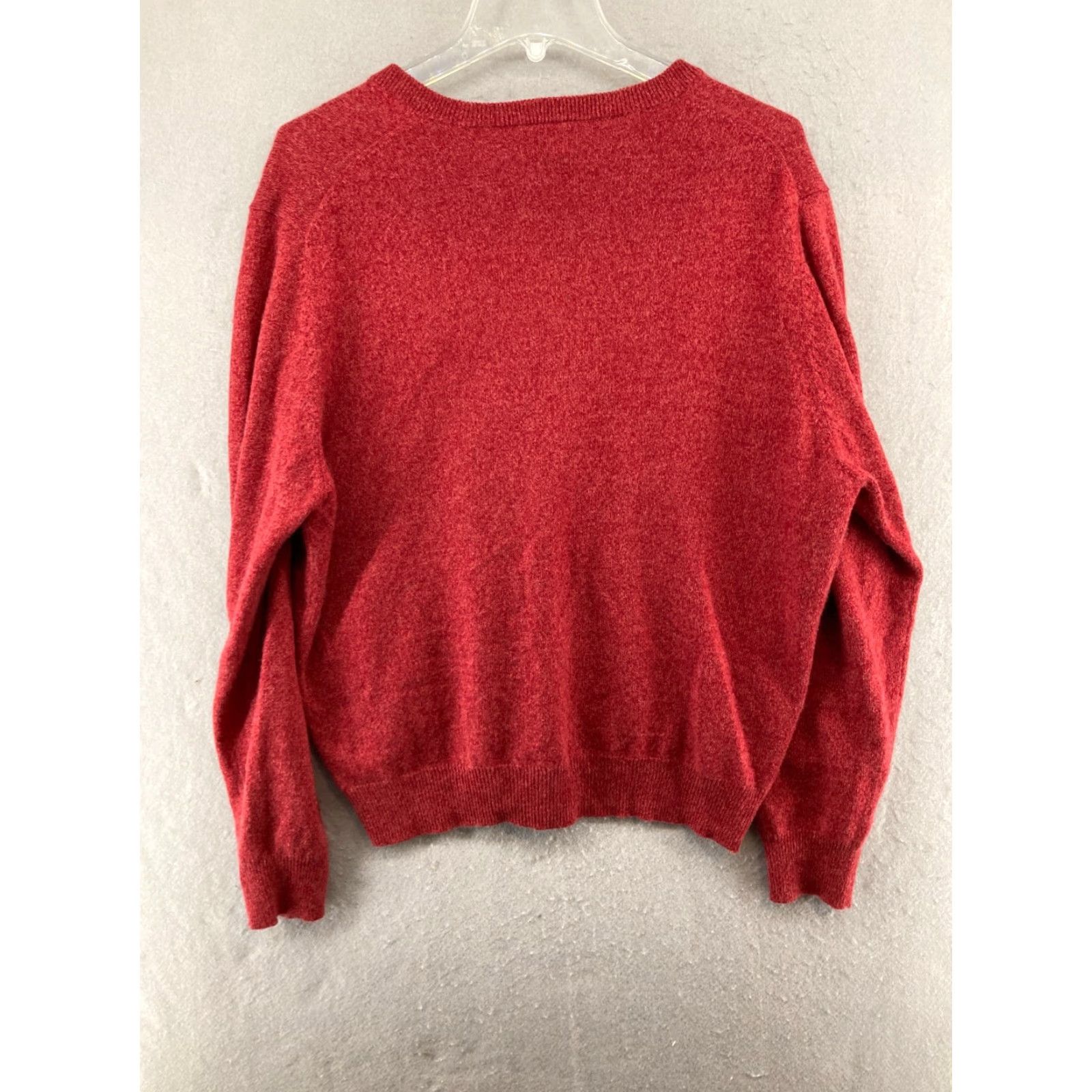 Jos. A. Bank Joseph A Bank Mens Sweater Cashmere Large Red V Neck Size US L / EU 52-54 / 3 - 7 Thumbnail