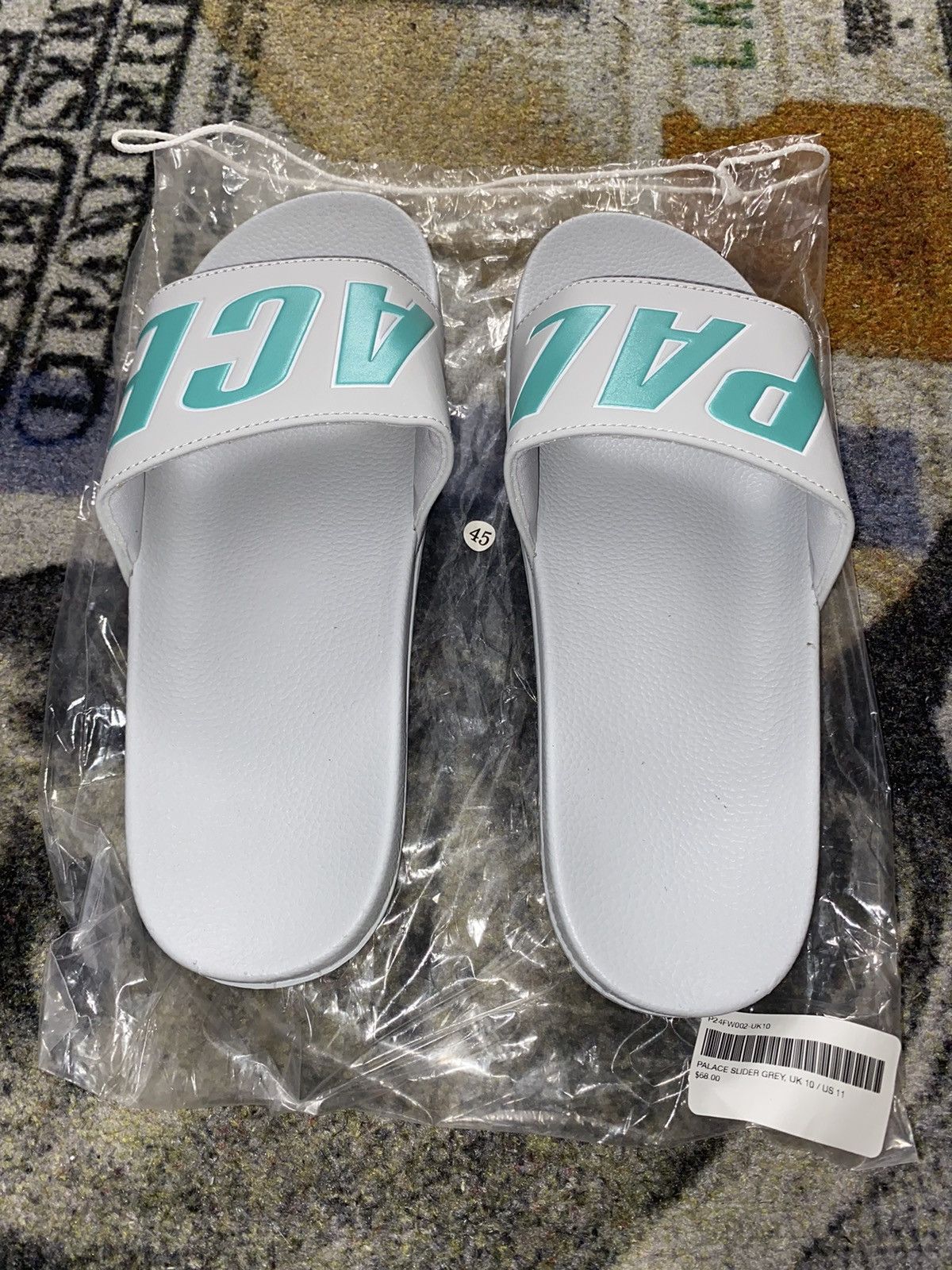 Palace Palace Slip On Slides Grey Size US 12 / EU 45 - 2 Thumbnail