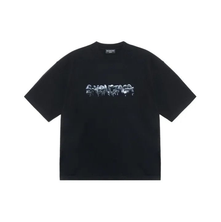 Balenciaga Balenciaga SS22 Black Slime Logo Short Sleeve T-Shirt Size US S / EU 44-46 / 1 - 1 Thumbnail