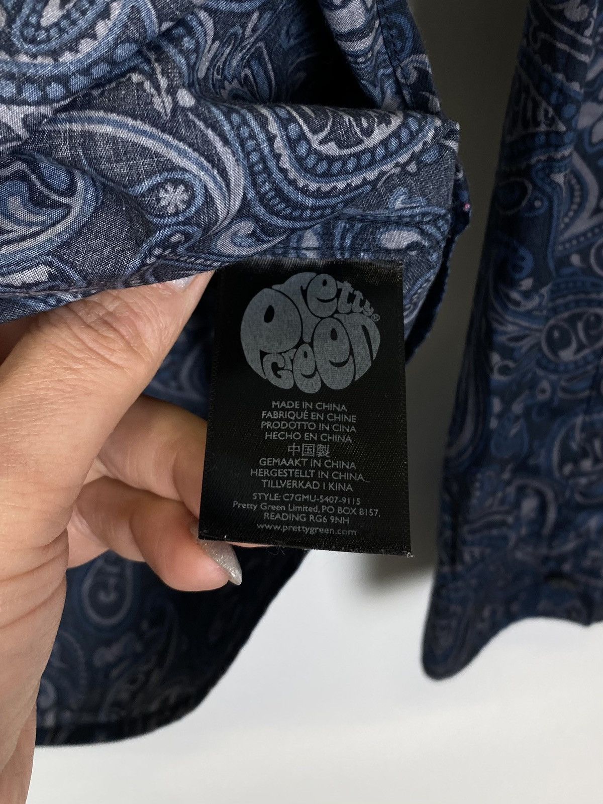 Pretty Green Pretty Green Slim Fit Shirt Buttons-Up Paisley Pattern Size US M / EU 48-50 / 2 - 7 Thumbnail