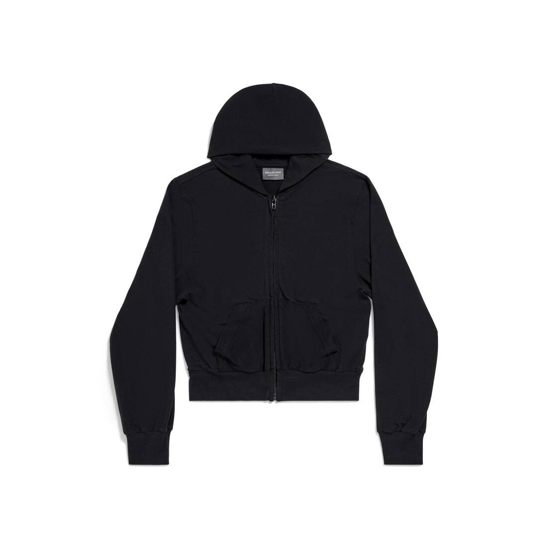 Balenciaga o1mt1gz0125 Zip-Up Hoodie Fitted in Black Size XXL / US 16-18 / IT 52-54 - 1 Thumbnail