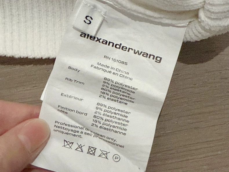 Alexander Wang Alexander Wang White Short Sleeve Crop Top- Size S / US 4 / IT 40 - 3 Thumbnail
