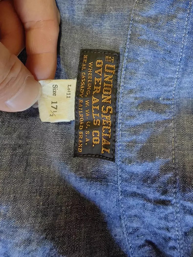 Freewheelers Freewheelers size 17.5 Youth cloth workwear shirt Size US S / EU 44-46 / 1 - 5 Thumbnail
