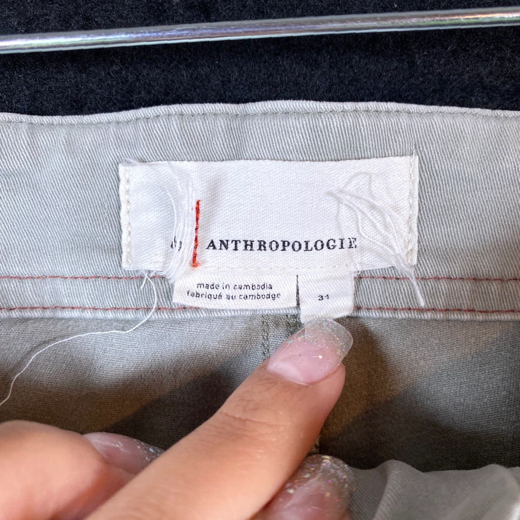 Anthropologie VINTAGE Anthropologie Womens Pants Gray Jogger Cargo Ankle Zip Capris Stretch 31 Size 24" / US 00 / IT 34 - 7 Thumbnail
