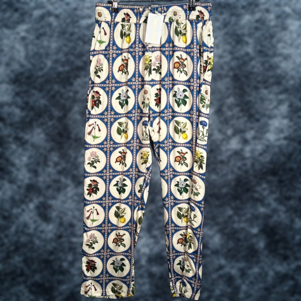 Vintage Perte D'Ego Floral Print Modal Pants Womens Size M NEW! Size 32" / US 10 / IT 46 - 1 Thumbnail