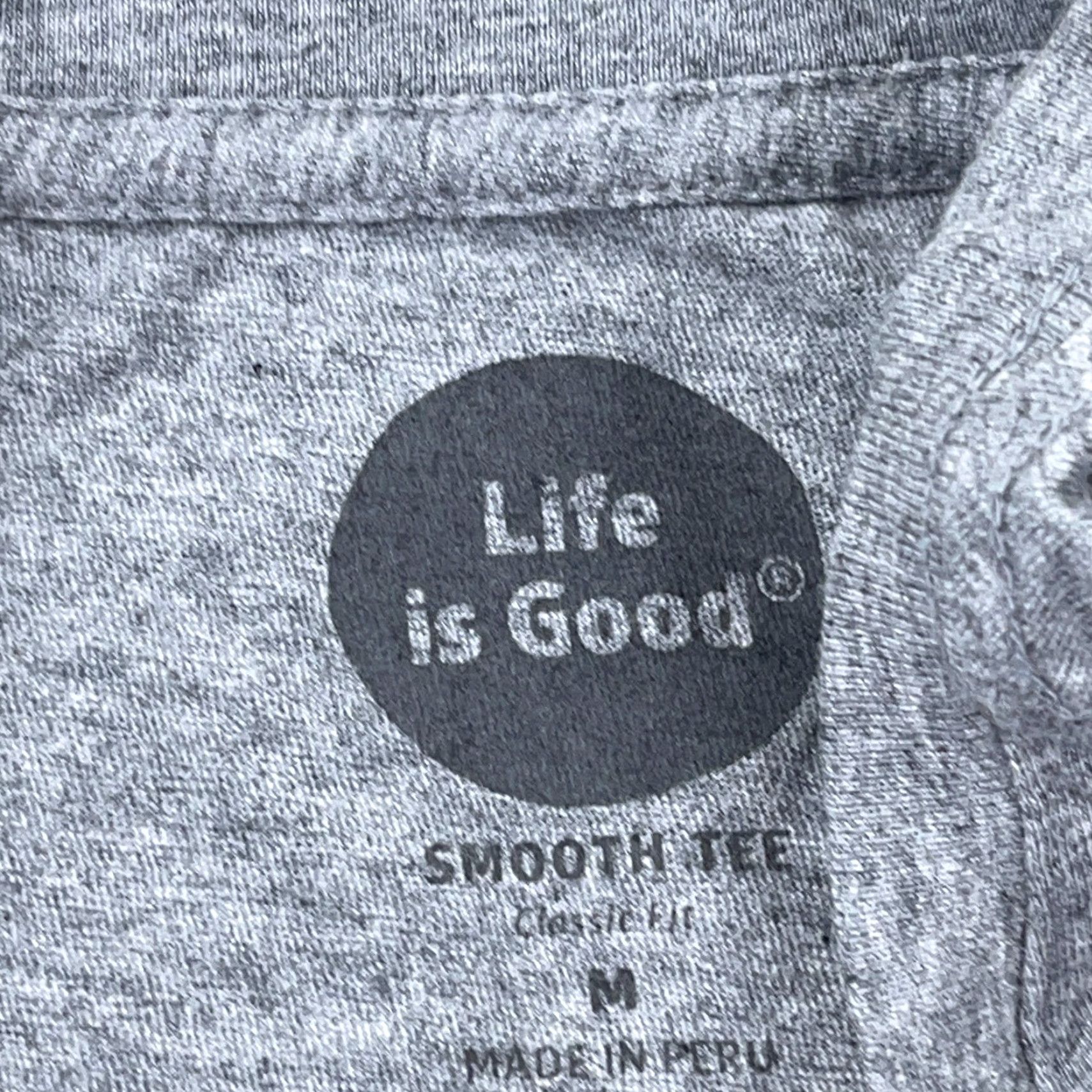 Life is Good Life is Good Gray Smooth Tee Shirt Women Medium Graphic Print Casual Beach Palm Tree Classic Size M / US 6-8 / IT 42-44 - 3 Thumbnail