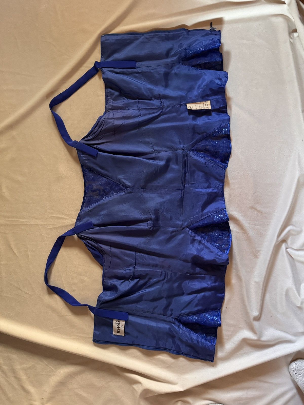 Designer × Vintage Unique Cocktail Hoffmann vintage top corset sequins Size XL / US 12-14 / IT 48-50 - 12 Thumbnail