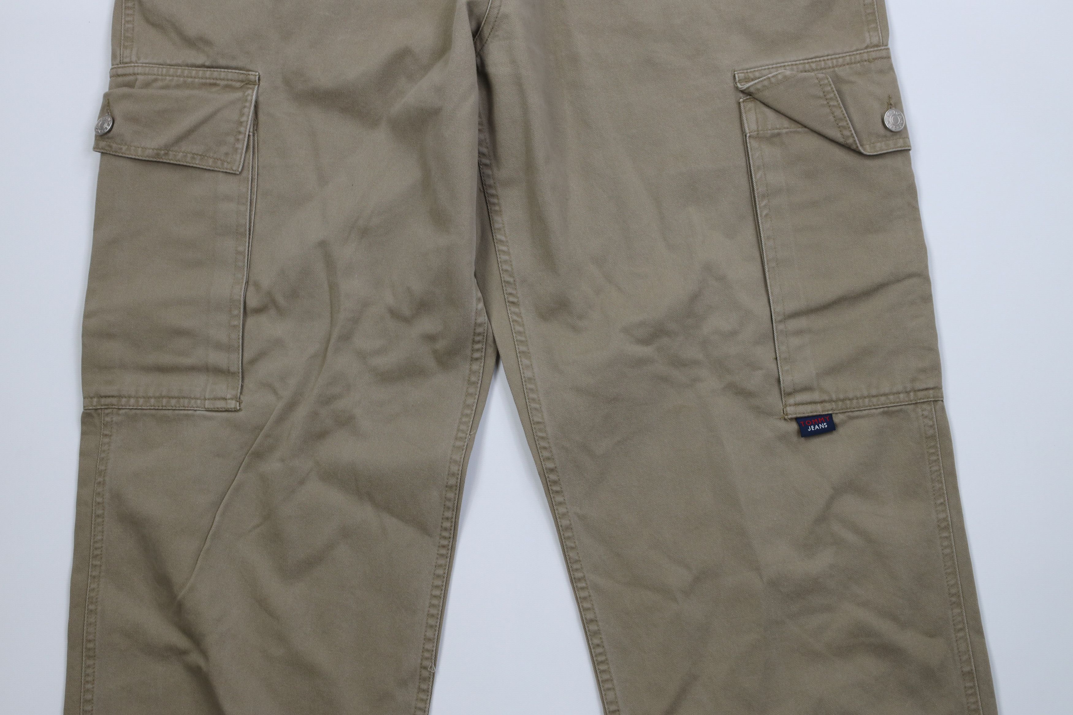 Tommy Hilfiger Vintage 90s Tommy Hilfiger Baggy Wide Leg Cargo Pants Khaki Size US 32 / EU 48 - 3 Thumbnail