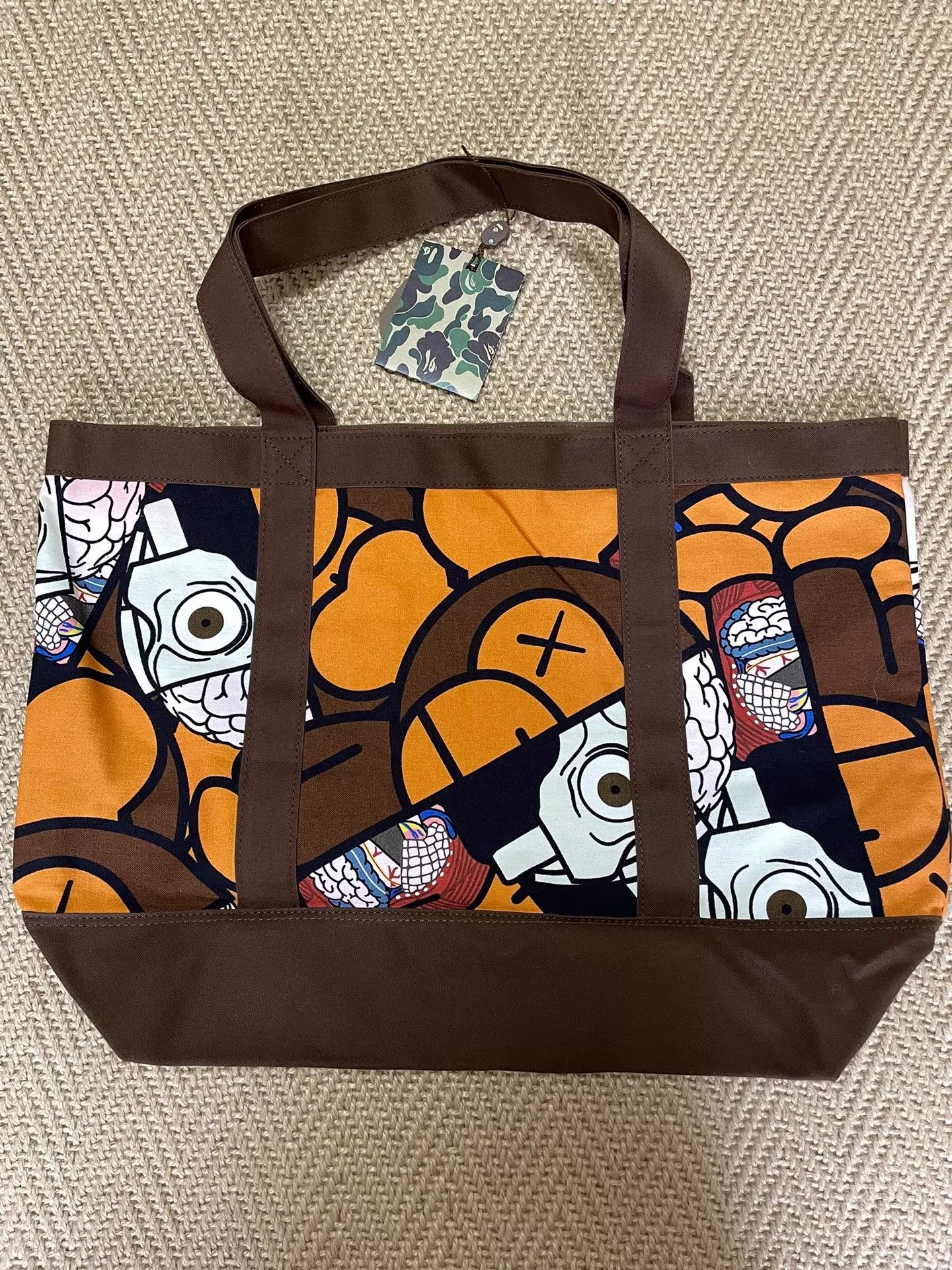 Bape Bape X OriginalFake Kaws Anatomical Canvas Tote Size ONE SIZE - 2 Thumbnail