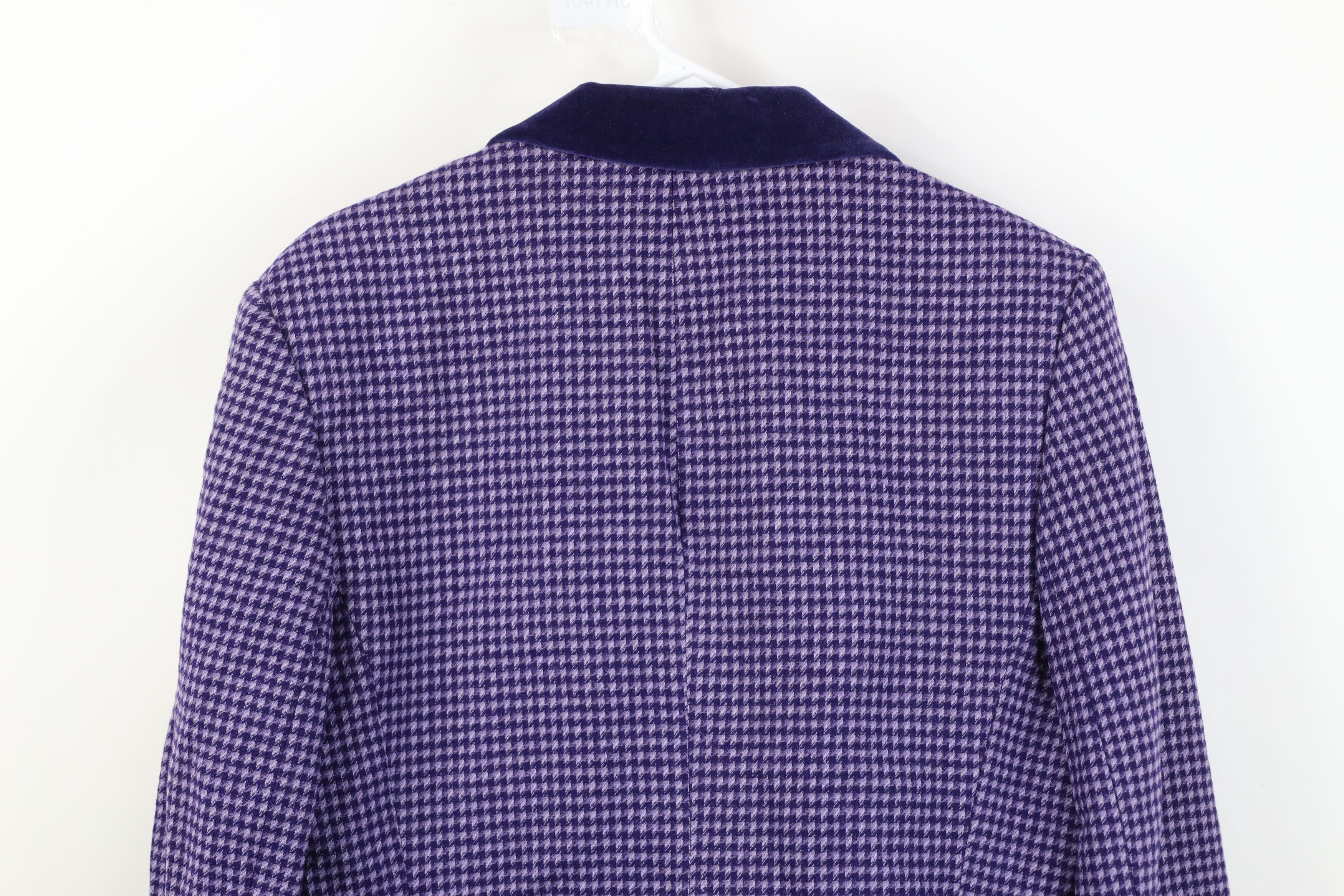 Pendleton Vintage 90s Pendleton Wool Blazer Jacket Purple Houndstooth Size XL / US 12-14 / IT 48-50 - 12 Thumbnail