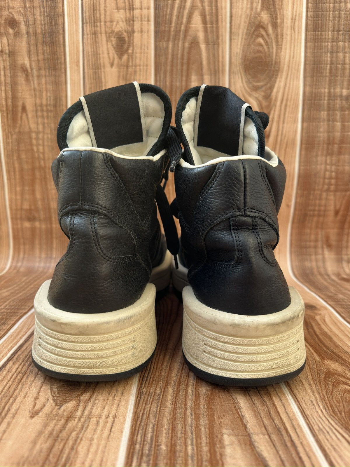 Converse × Rick Owens Drkshdw Rick Owens DRKSHDW TURBOWPN Mid Black Cloud Cream Size US 12 / EU 45 - 12 Thumbnail