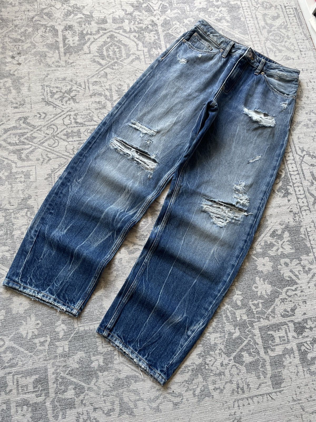 Vintage Vintage Baggy Jeans Faded Mud Washed Avant Garde Japanese Size US 32 / EU 48 - 2 Thumbnail