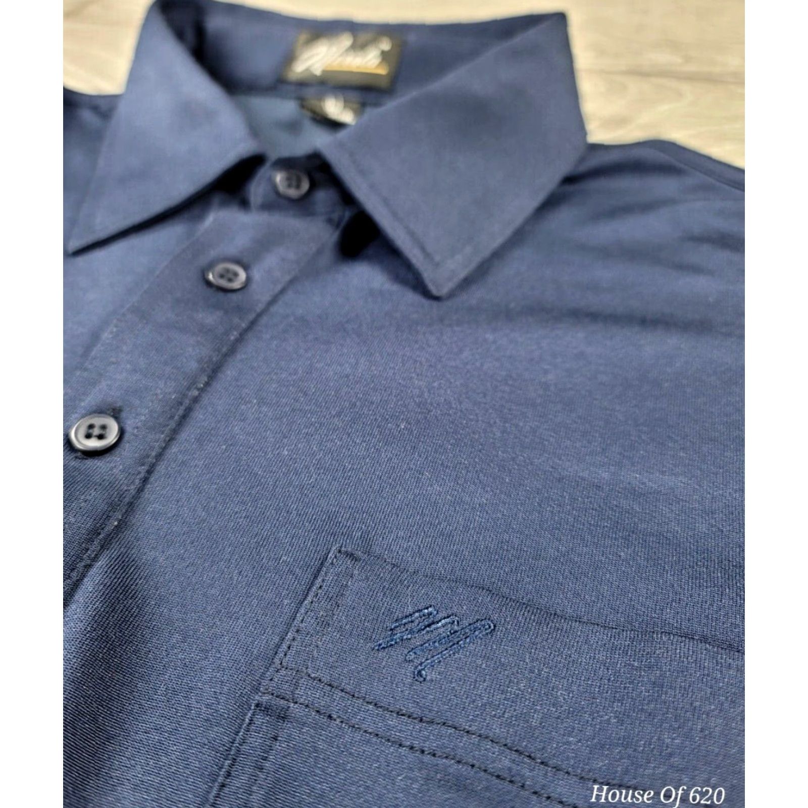 Vintage Merola Polo Shirt Mens Long Sleeve Blue Pocket Vintage Sz L Shirt Size US L / EU 52-54 / 3 - 2 Thumbnail