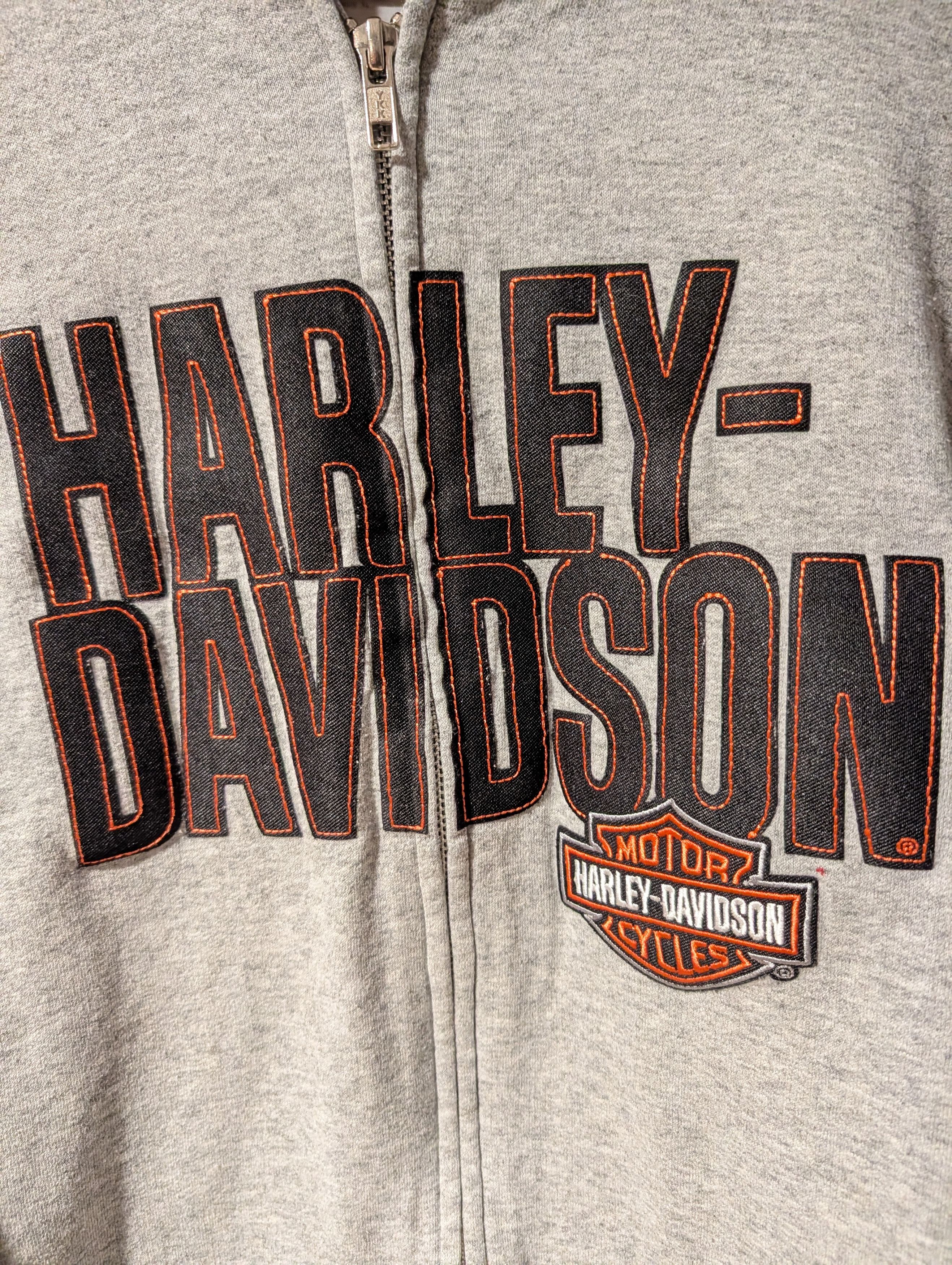 Harley Davidson Vintage Y2K Harley Davidson Motorcycle Logo Zip Hoodie Size US XL / EU 56 / 4 - 2 Thumbnail