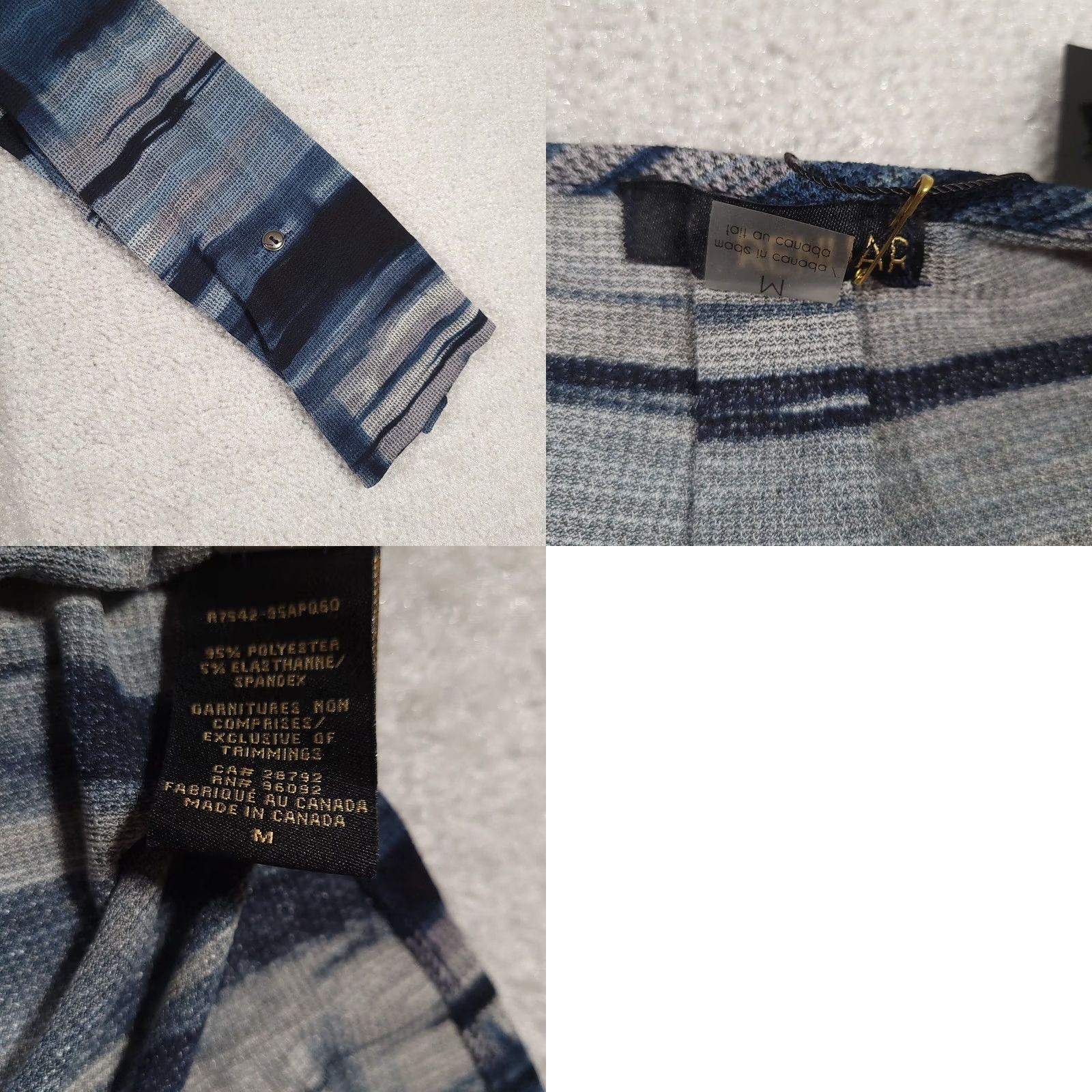 Vintage Renuar Blue Tunic Top Blouse Women M Medium Stretch 3/4 Sleeve Pullover Button Casual Shirt / Tunic Ladies Regular Blouse Size M / US 6-8 / IT 42-44 - 8 Thumbnail
