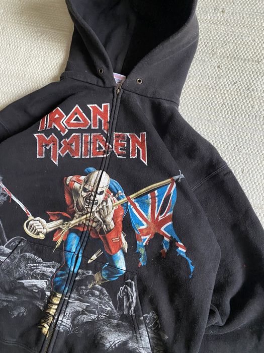 Vintage Iron Maiden print hoodie