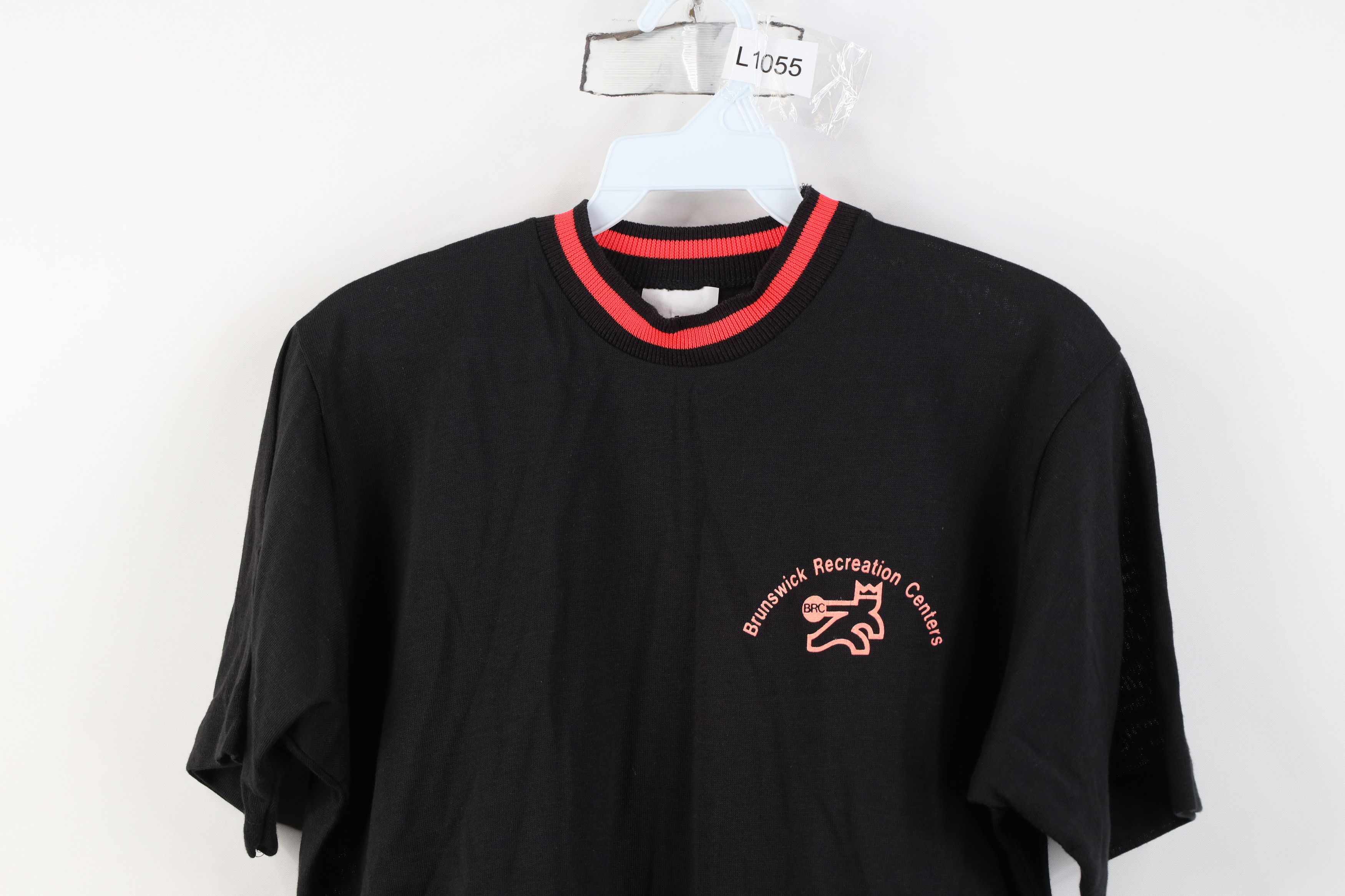 Vintage Vintage 80s 90s Brunswick Bowling Knit T-Shirt Black USA Size US M / EU 48-50 / 2 - 2 Thumbnail
