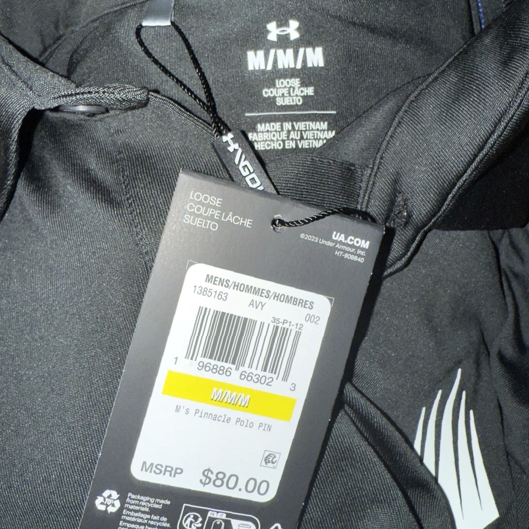 Under Armour NWT Under Armour UPF 40 Black Athletic Polo Shirt Mens Size M Size US M / EU 48-50 / 2 - 4 Thumbnail