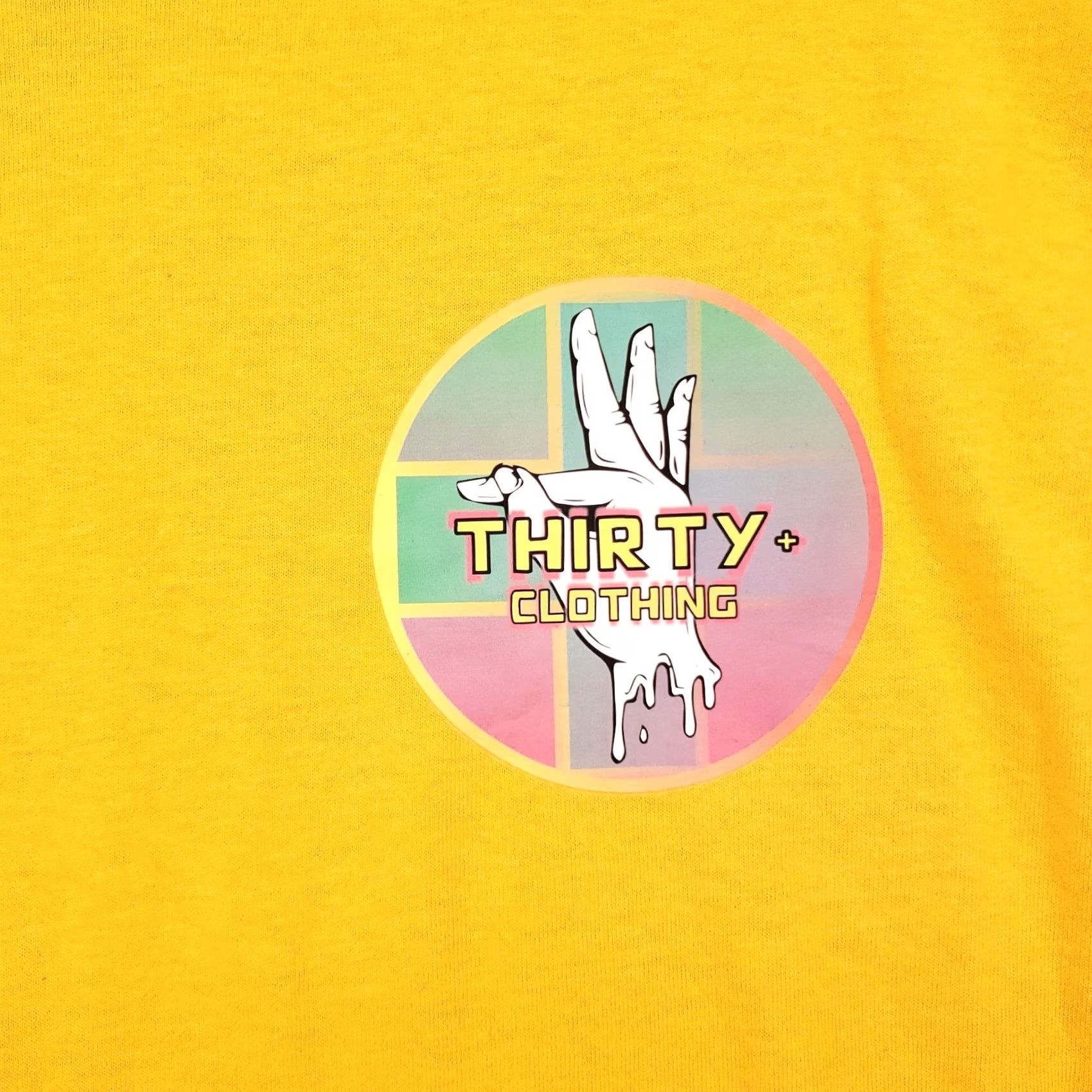 Vintage Thirty+ Shirt Mens L Yellow Short Sleeve Pullover Crew Neck Graphic Logo Size US L / EU 52-54 / 3 - 3 Thumbnail
