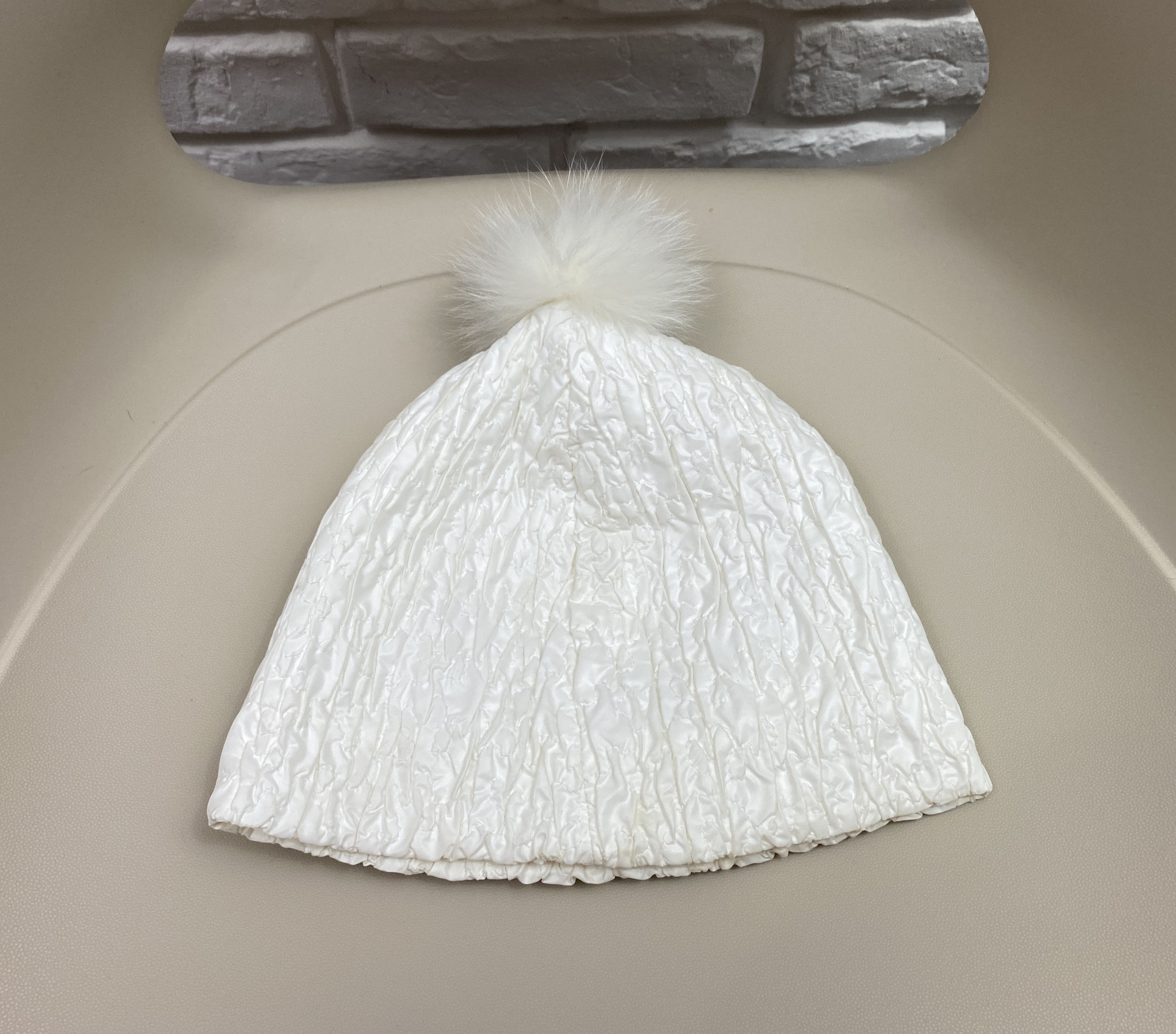 Moncler Vintage Women's Moncler Pompon Small Logo Nylon Hat Size ONE SIZE - 3 Thumbnail