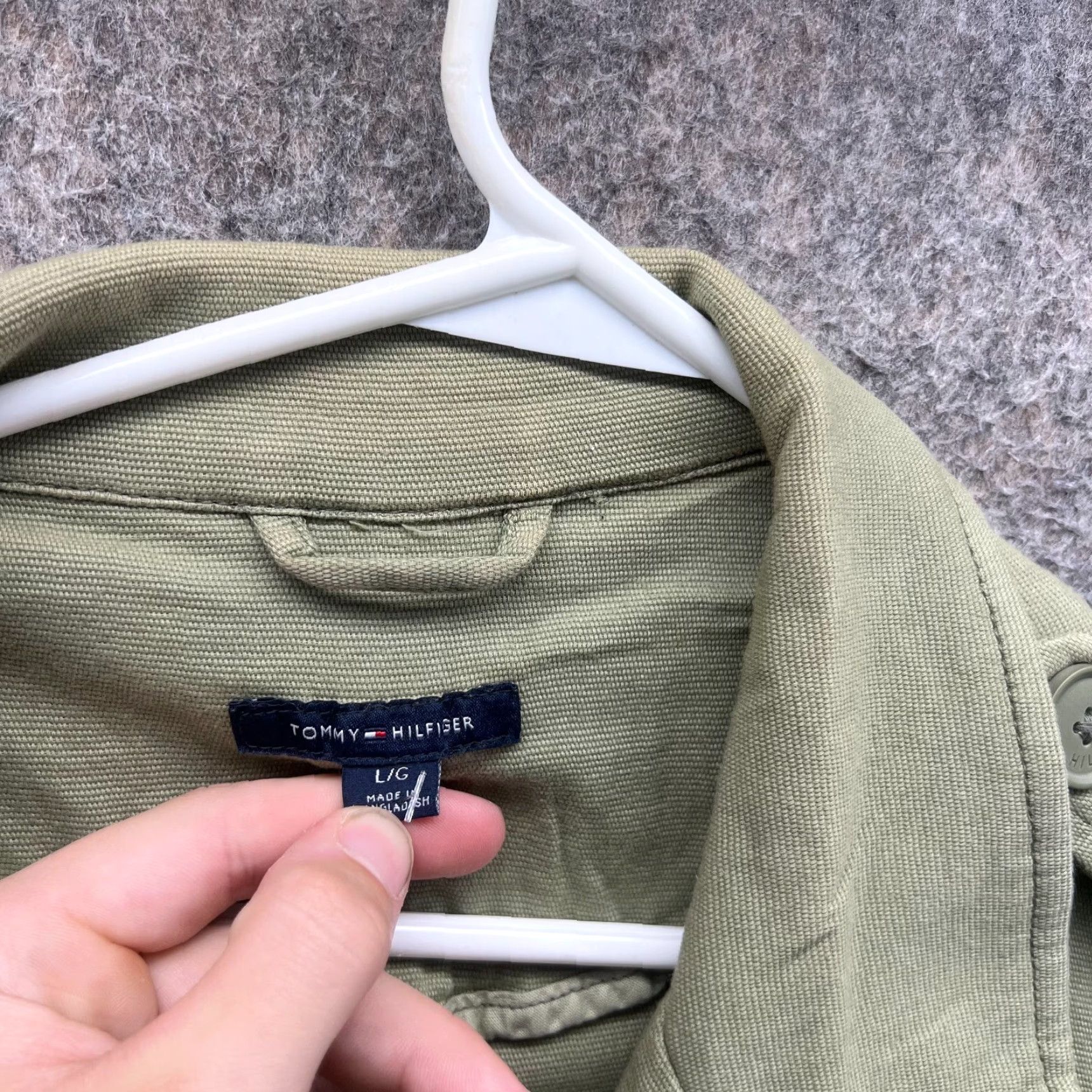 Tommy Hilfiger Tommy Hilfiger Jacket Women Large Military Field Olive Green Pockets Canvas Size L / US 10 / IT 46 - 7 Thumbnail