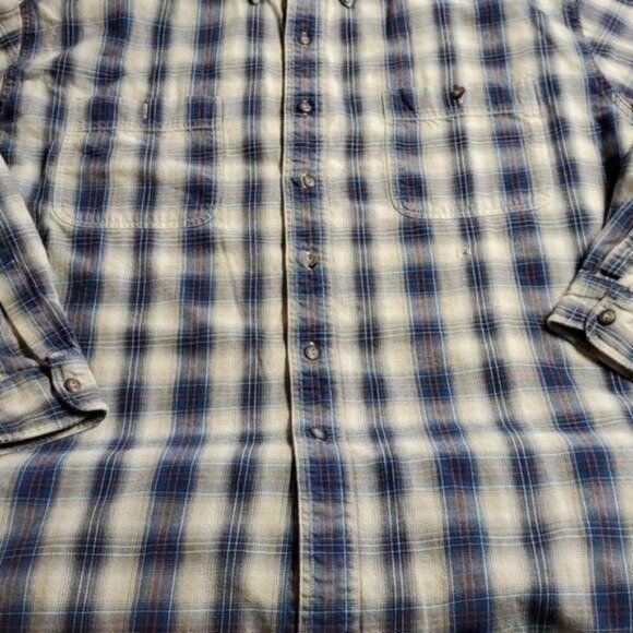 G.H. Bass & Co. G.H. Bass & Co. BASS Teal Plaid Casual Buttoned Down Sz. L S Size US L / EU 52-54 / 3 - 8 Thumbnail
