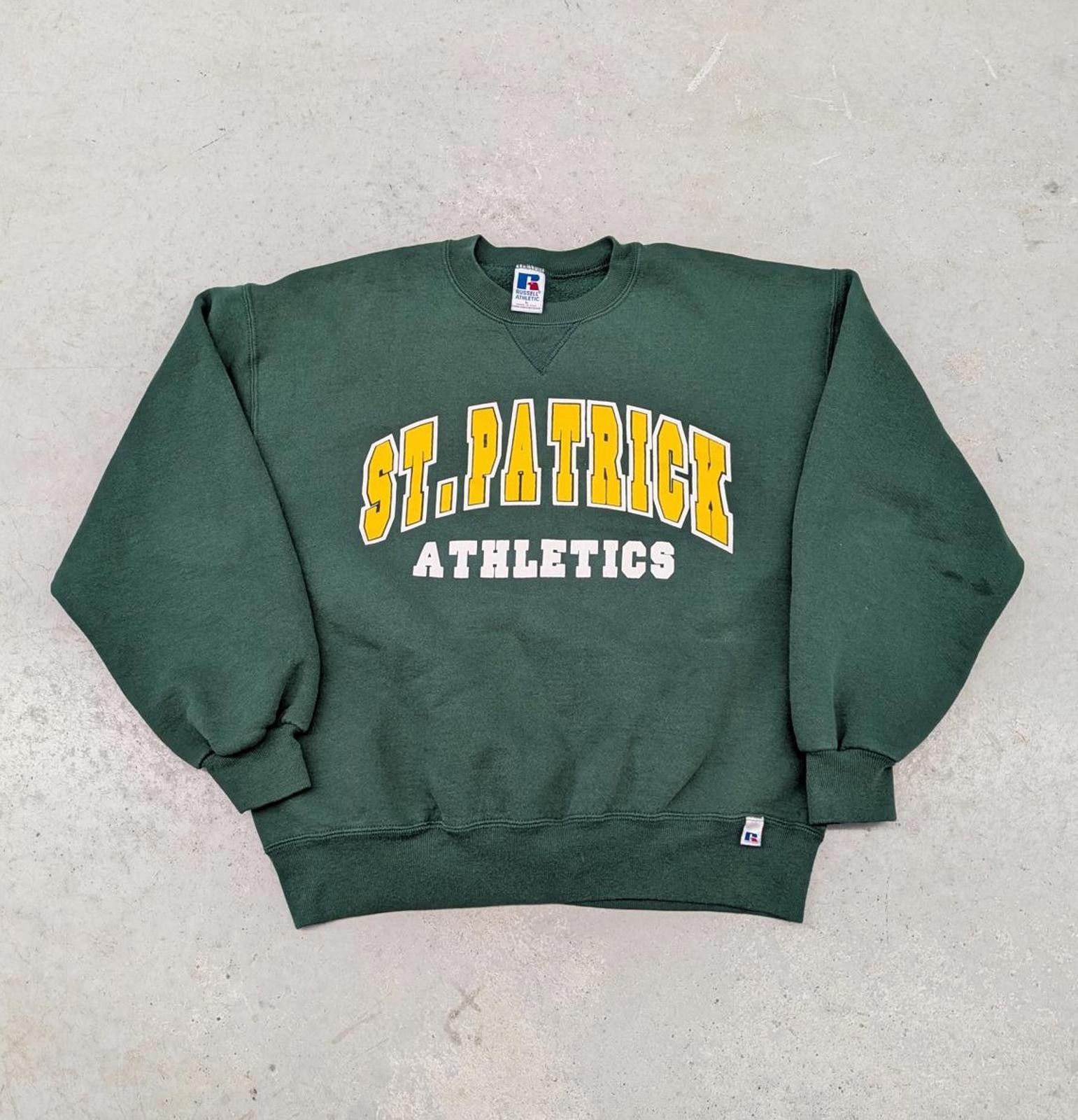 Russell Athletic Vintage 90s St. Patrick Athletics Green Russell USA Sweater Size US L / EU 52-54 / 3 - 1 Thumbnail
