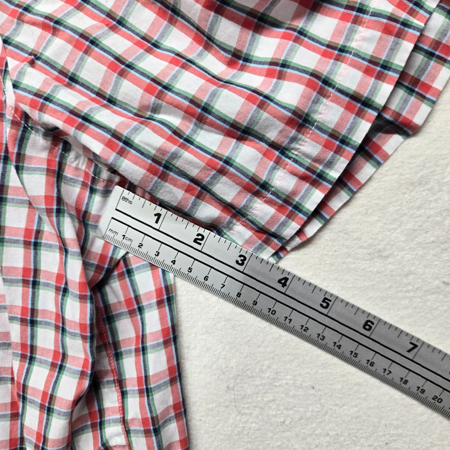 Chaps Chaps Shirt Red Plaid Short Sleeve Button-Down Adult Men Big 4X Colorful Classic Designer 4X Big & Tall Button-Up Shirt Mens Size US XXL / EU 58 / 5 - 4 Thumbnail