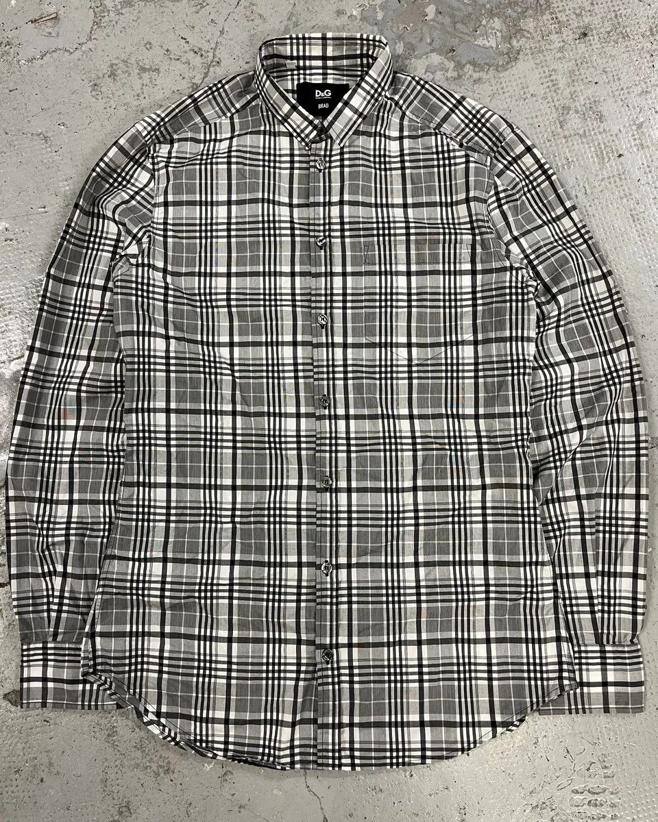 Dolce & Gabbana × Vintage FW2005 Dolce & Gabbana Checkered Grey & White Shirt Size US M / EU 48-50 / 2 - 1 Thumbnail