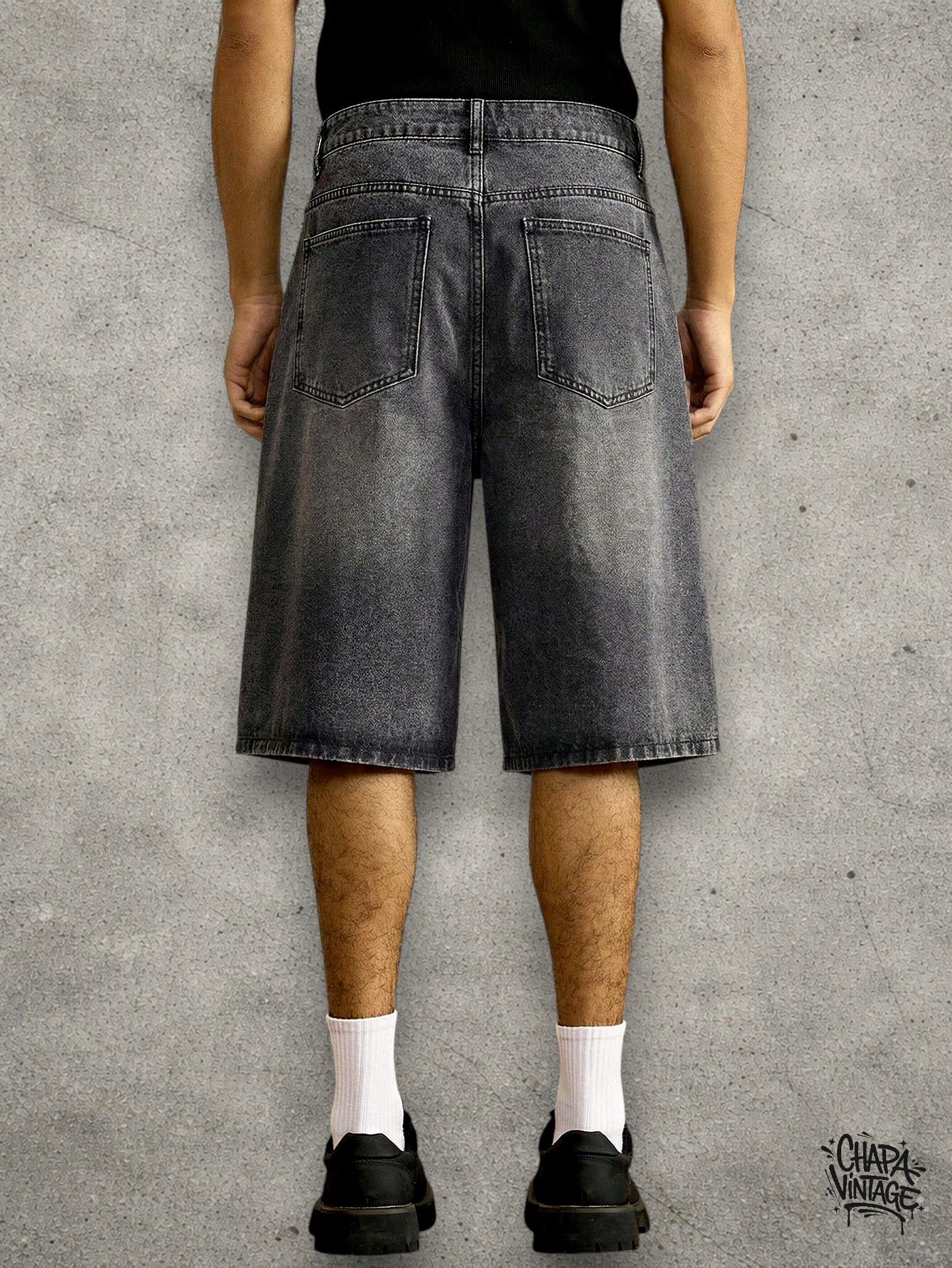 Japanese Brand Washed gray denim shorts Size US 32 / EU 48 - 2 Thumbnail