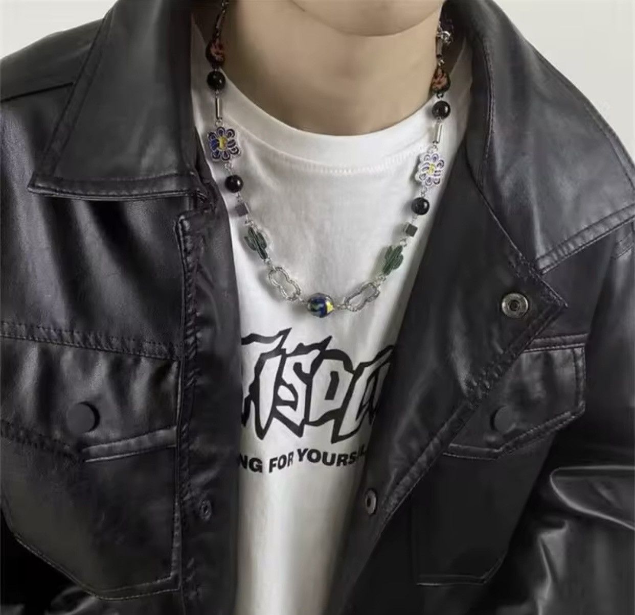 Japanese Brand × Jewelry Retro punk cactus the planet chain necklace aesthetic Size ONE SIZE - 4 Thumbnail