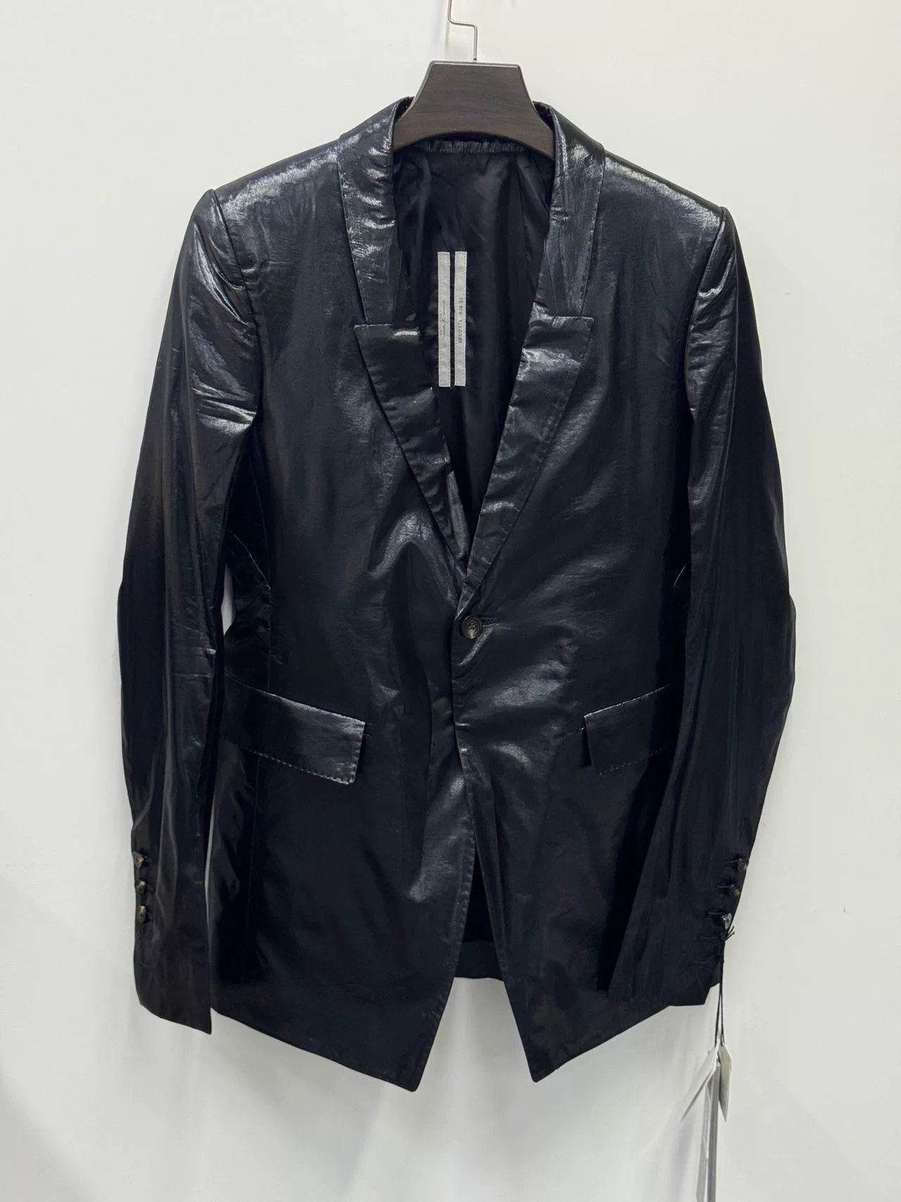 Rick Owens Rick Owens Glossy Suit Jacket Size US XXS / EU 40 - 1 Thumbnail