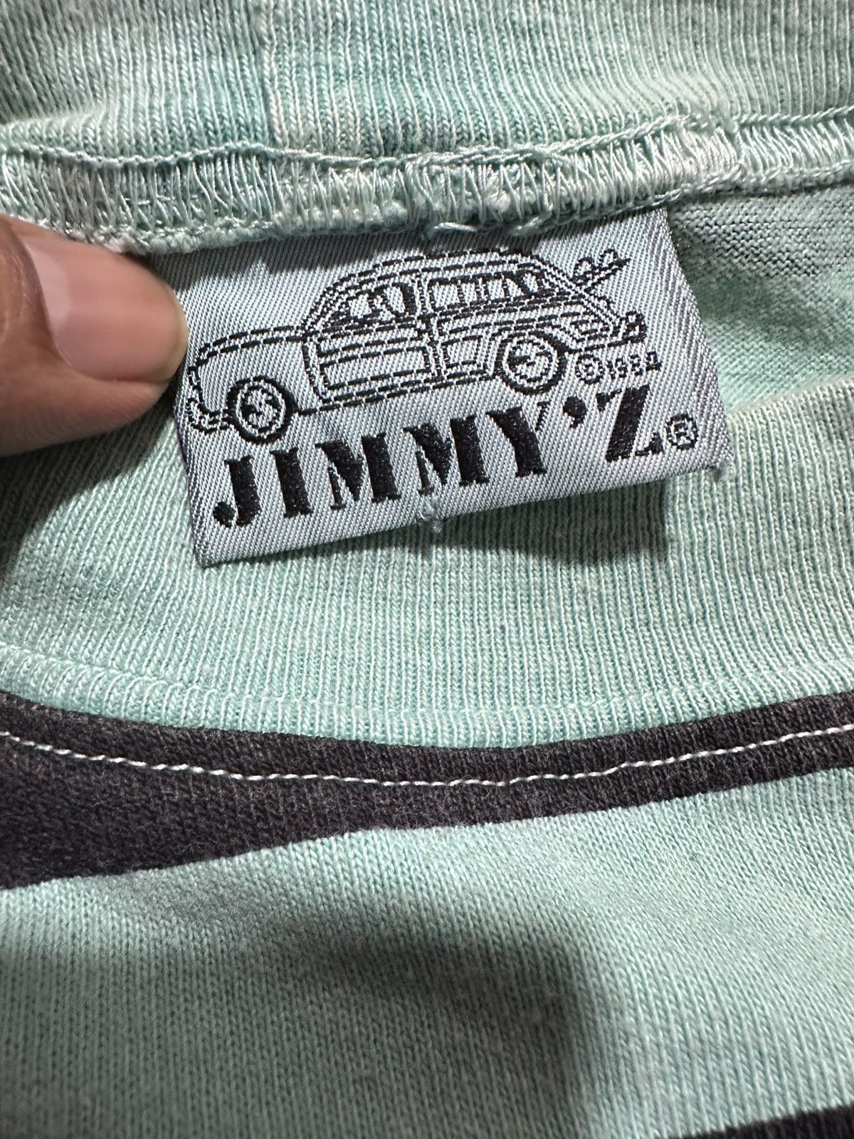 Vintage Vtg Jimmy Z Boarder stripe tee Size US L / EU 52-54 / 3 - 3 Thumbnail