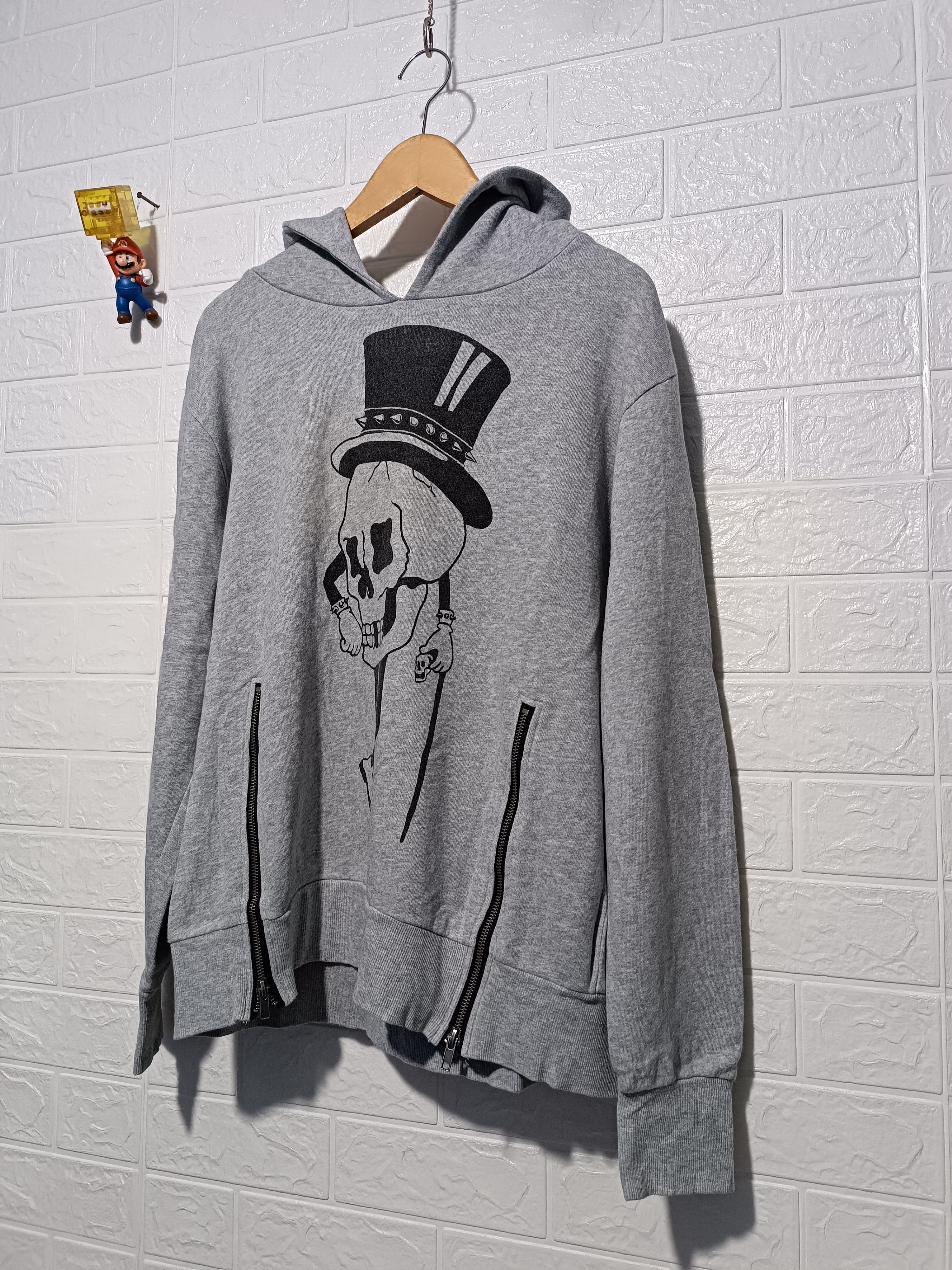 Japanese Brand Glad News Skull Head Sweater Hoodie Size US M / EU 48-50 / 2 - 2 Thumbnail