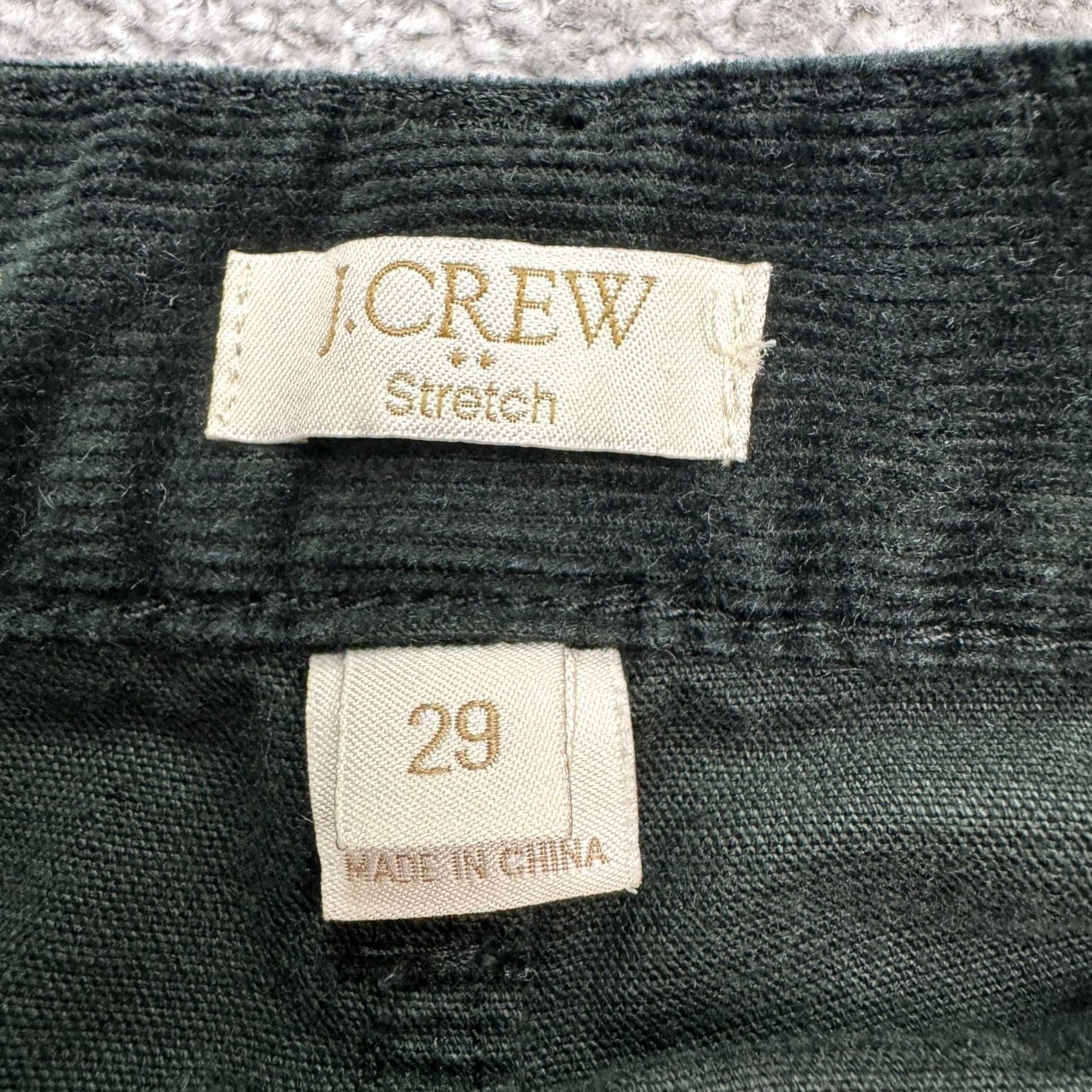 Vintage J.Crew Toothpick Skinny Stretch Corduroy Pants Womens 29 Dark Green High Rise Size 28" / US 6 / IT 42 - 6 Thumbnail