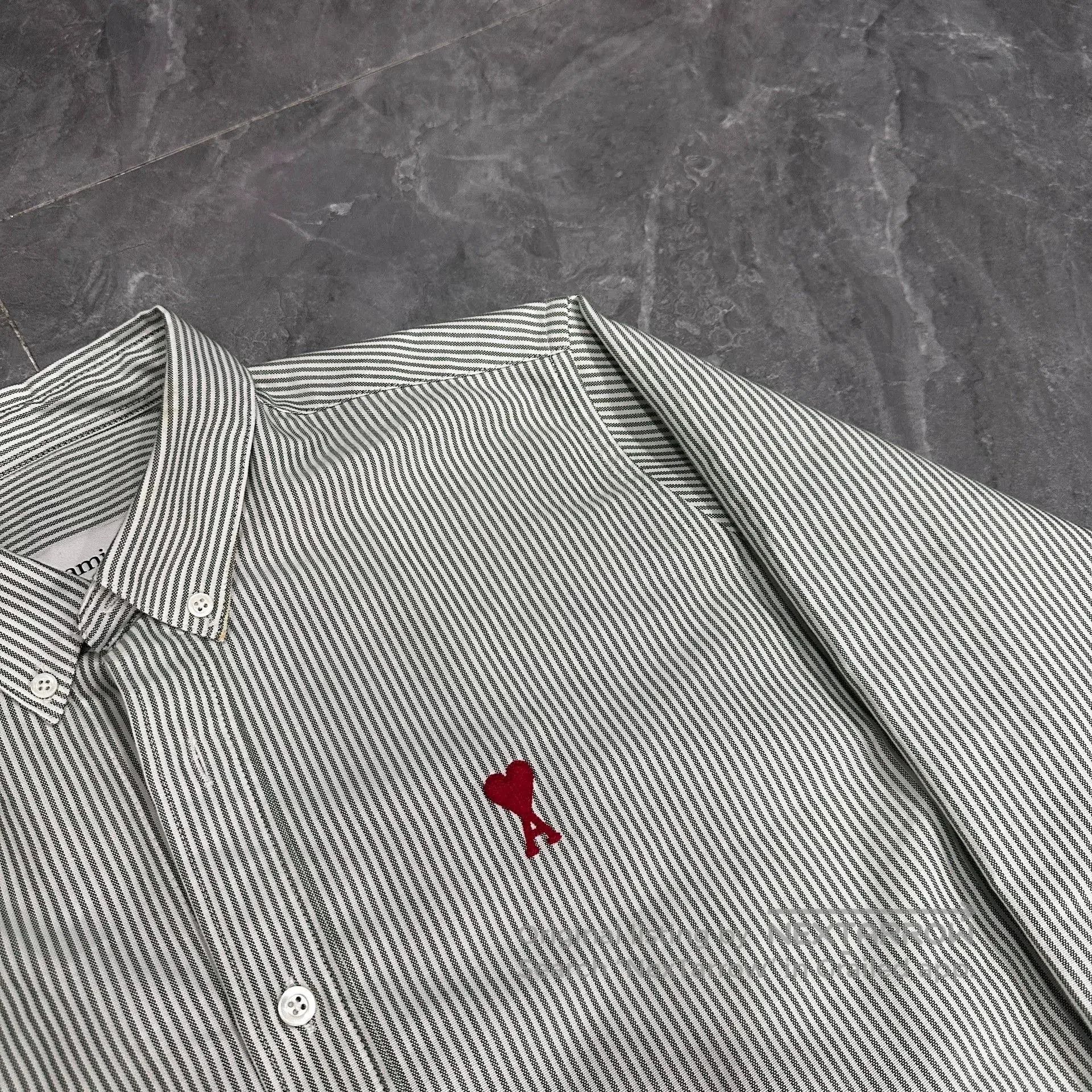 AMI Green Striped Long Sleeve Shirt. Size US XL / EU 56 / 4 - 2 Thumbnail