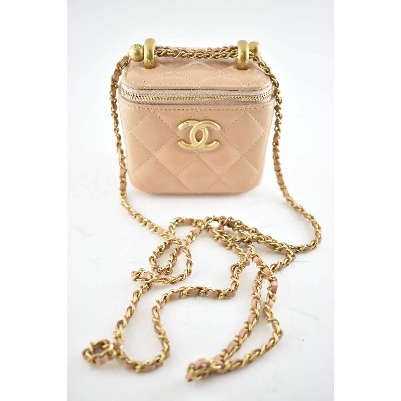 Chanel Chanel Vanity With Chain Pearl Logo Shoulder Crossbody Bag Size ONE SIZE - 7 Thumbnail