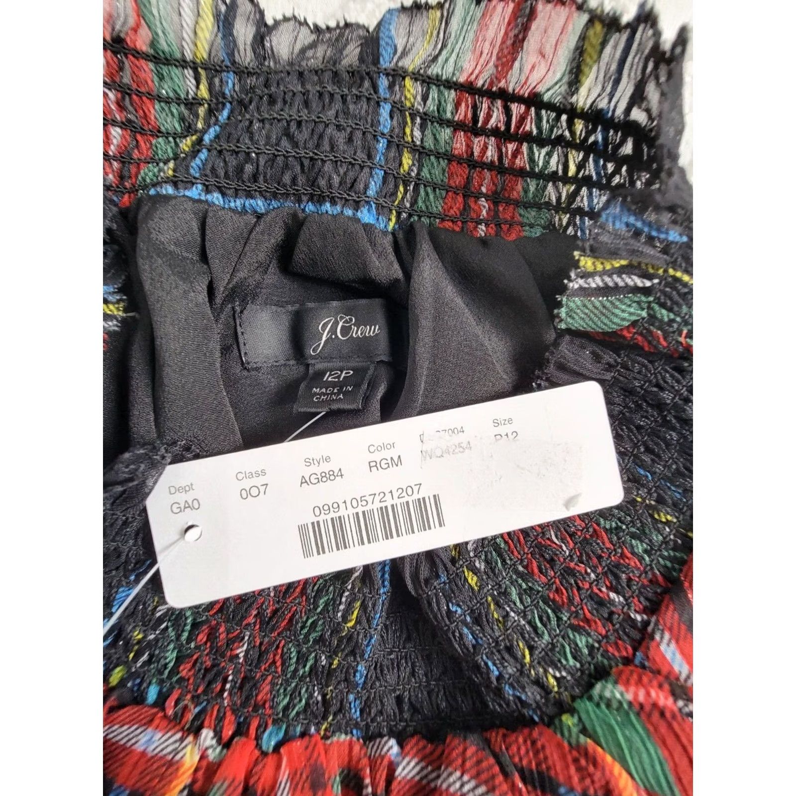 J.Crew J.CREW Sleeveless Mock Neck Top in Multicolor Gilded Stewart Tartan Womens 12P New AG884 Size XL / US 12-14 / IT 48-50 - 3 Thumbnail