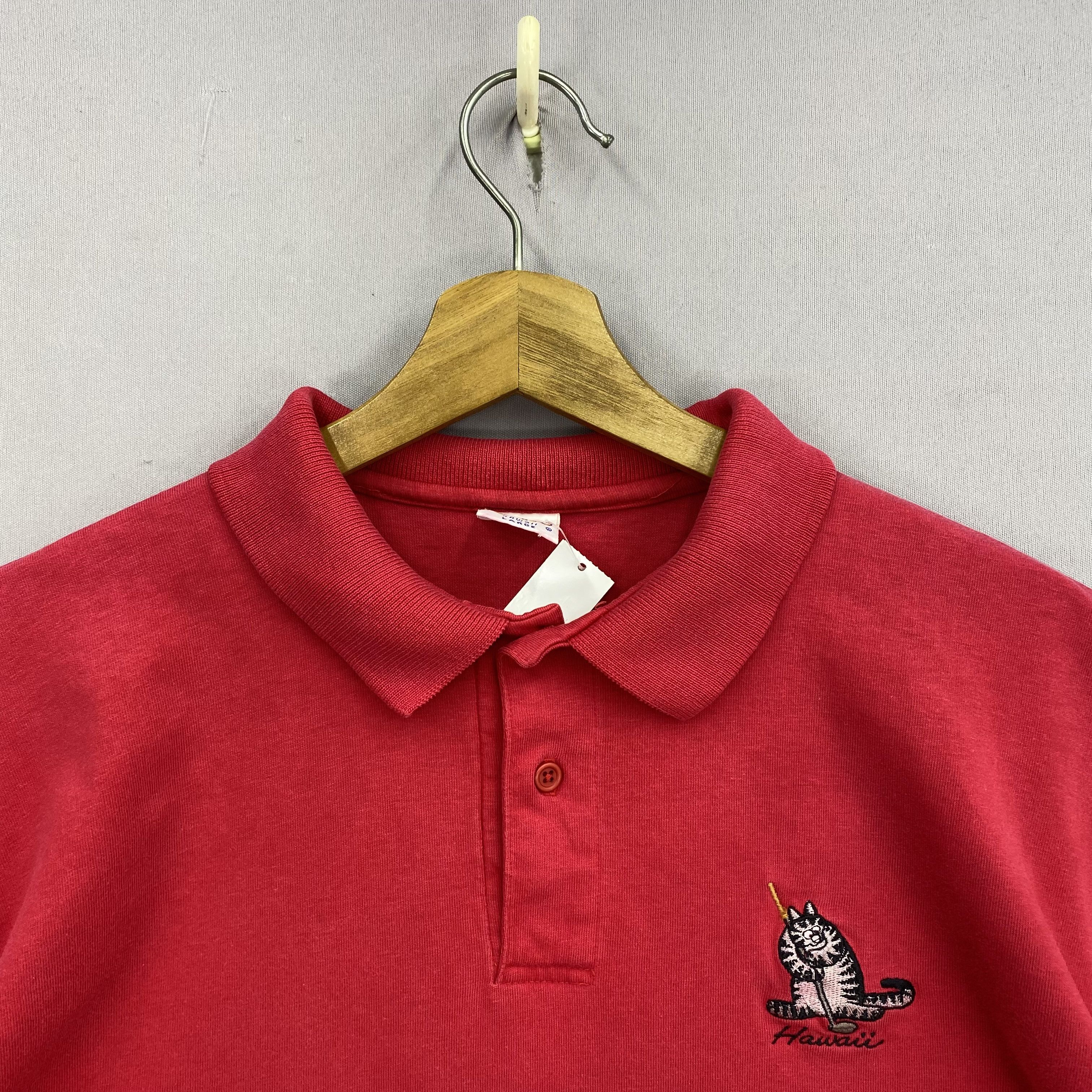 Vintage Vintage 70s Crazy Shirts Polo Tee Hawaii BKLiban T-Shirt Size US L / EU 52-54 / 3 - 3 Thumbnail