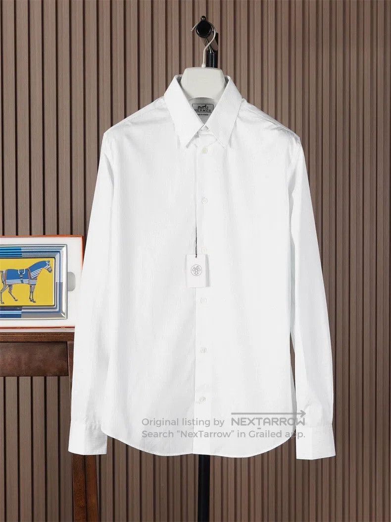 Hermes Hermes size 39 Men's striped white shirt Size US XXS / EU 40 - 1 Thumbnail
