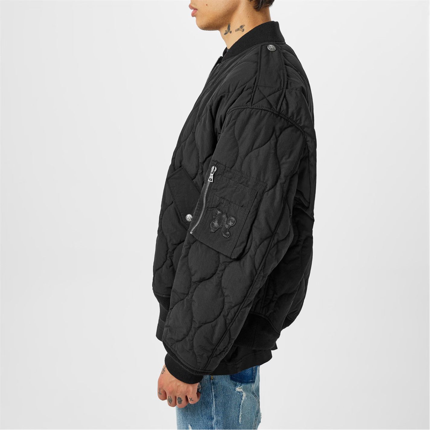 Palm Angels o1g2r1mq0426 Monogram Bomber Jacket in Black Size US L / EU 52-54 / 3 - 5 Thumbnail