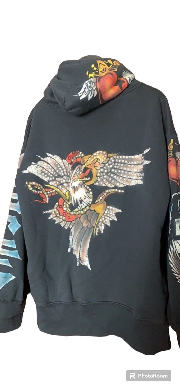 image of The Great China Wall Hoody With Swarovski in Black, Men's (Size XL)